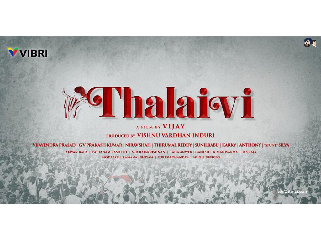First Look of Tamil, Hindi & Telugu language film, Jayalalithaa`s biopic, Thalaivi (2019)
