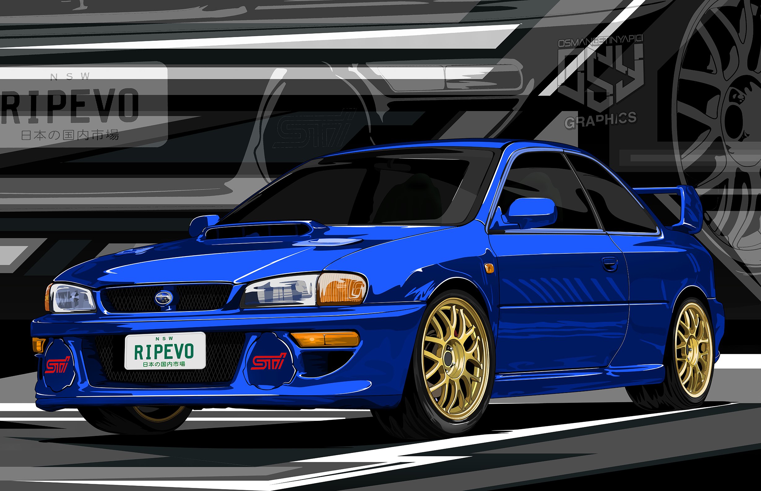 Рисунок subaru impreza wrx sti