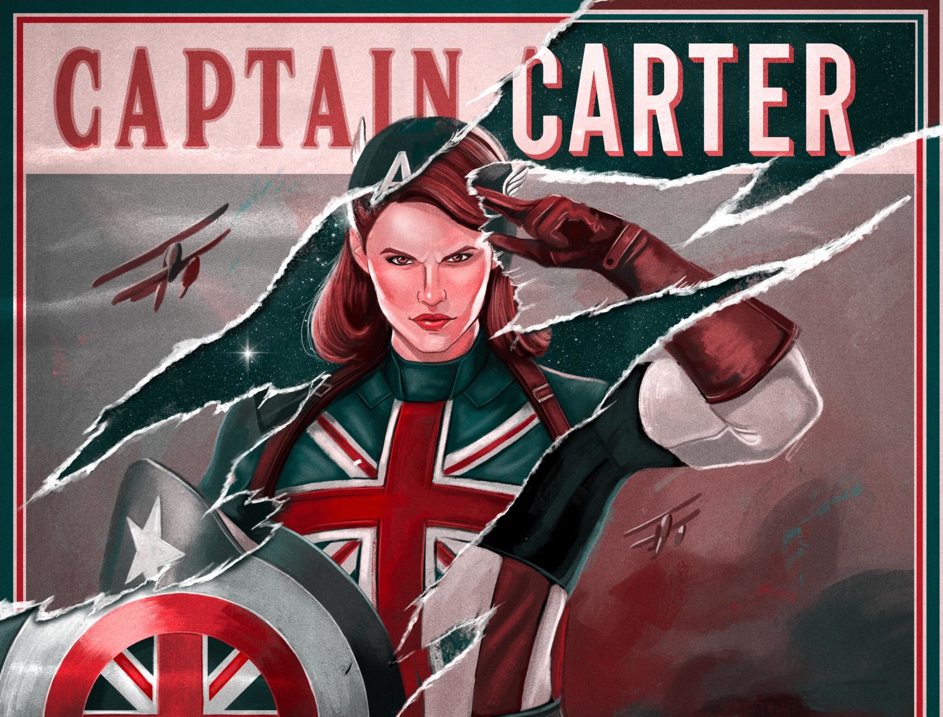 Captain Carter Peggy Carter HD Wallpaper