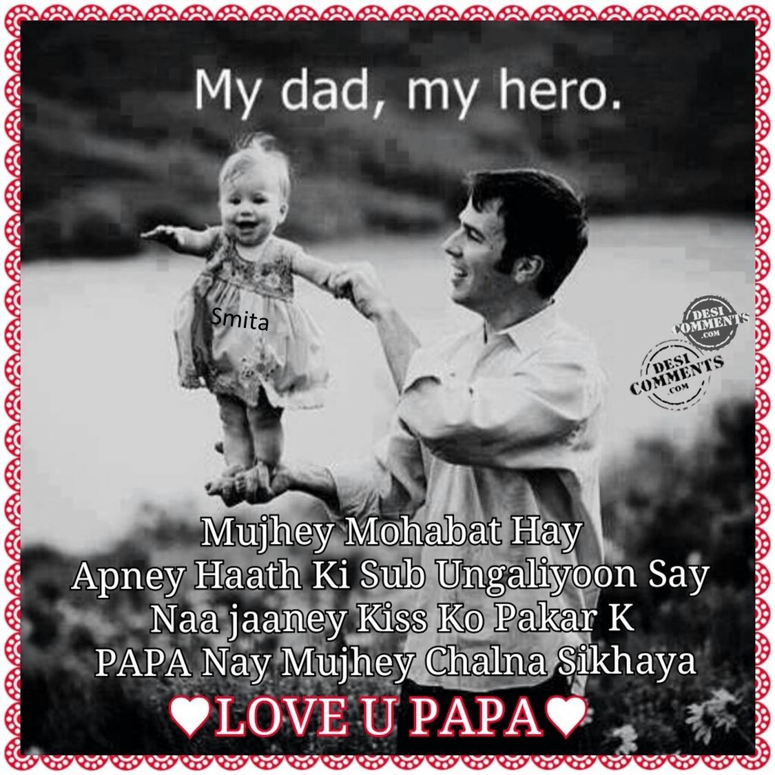 Lovely I Love U Papa Quotes In Hindi. Love quotes collection within HD image