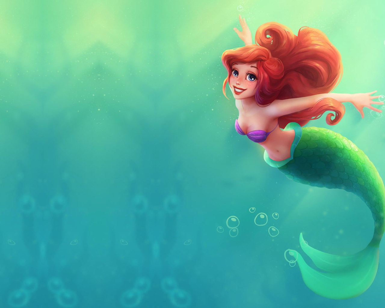 Wallpaper Sea, Water, Cartoon, Tale, Princess, Ariel • Wallpaper For You HD Wallpaper For Desktop & Mobile