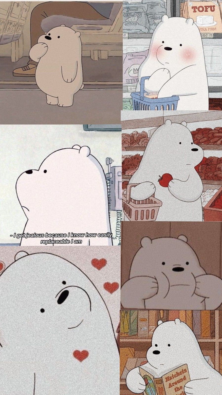 Ice Bear.. We Bare Bears. Kartun, Wallpaper kartun, Boneka hewan
