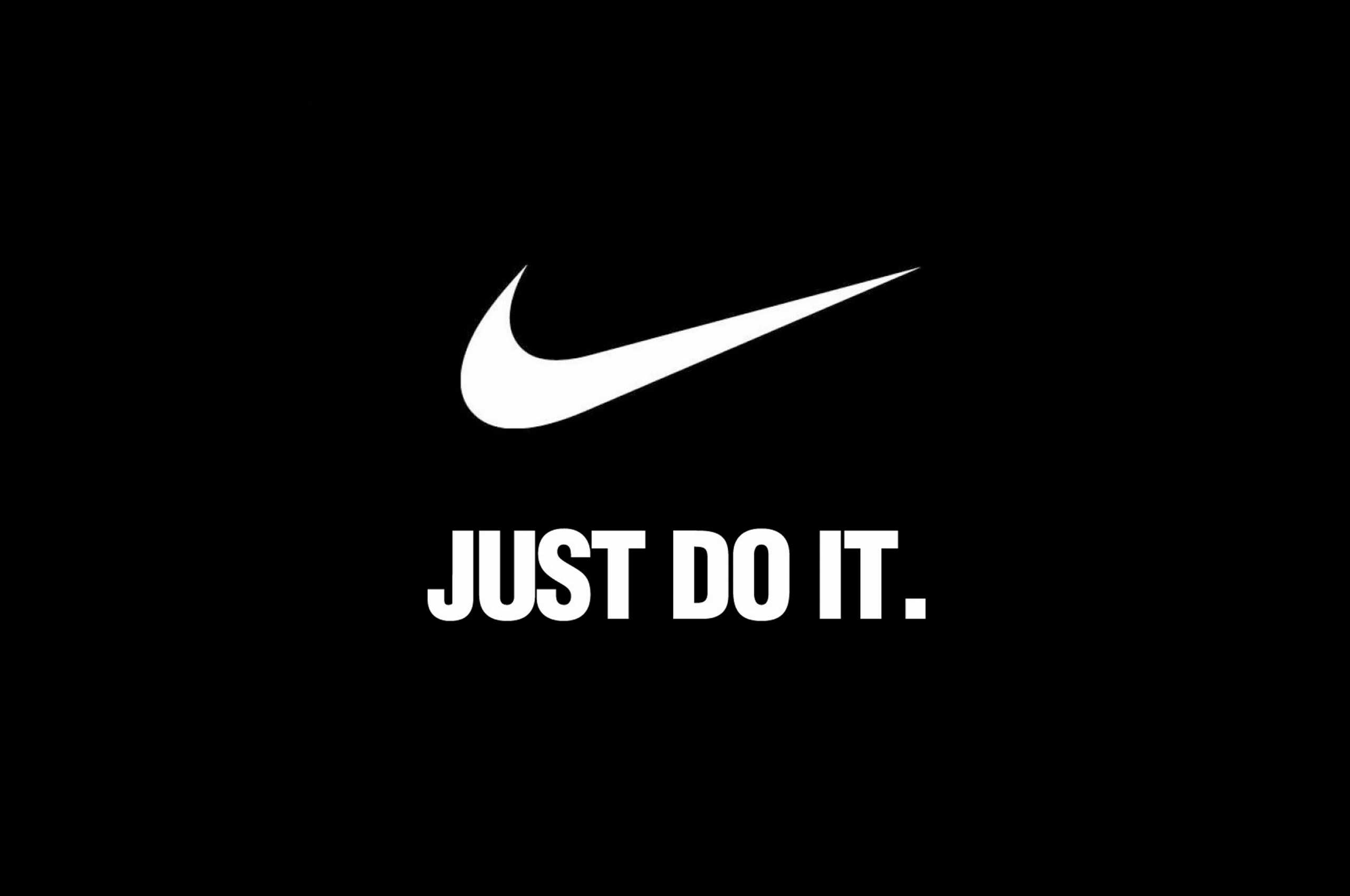 Free download Nike Just Do It White Logo on Black Background [3840x2160] for your Desktop, Mobile & Tablet. Explore Just Do It Wallpaper. Just Do It iPhone Wallpaper, Nike