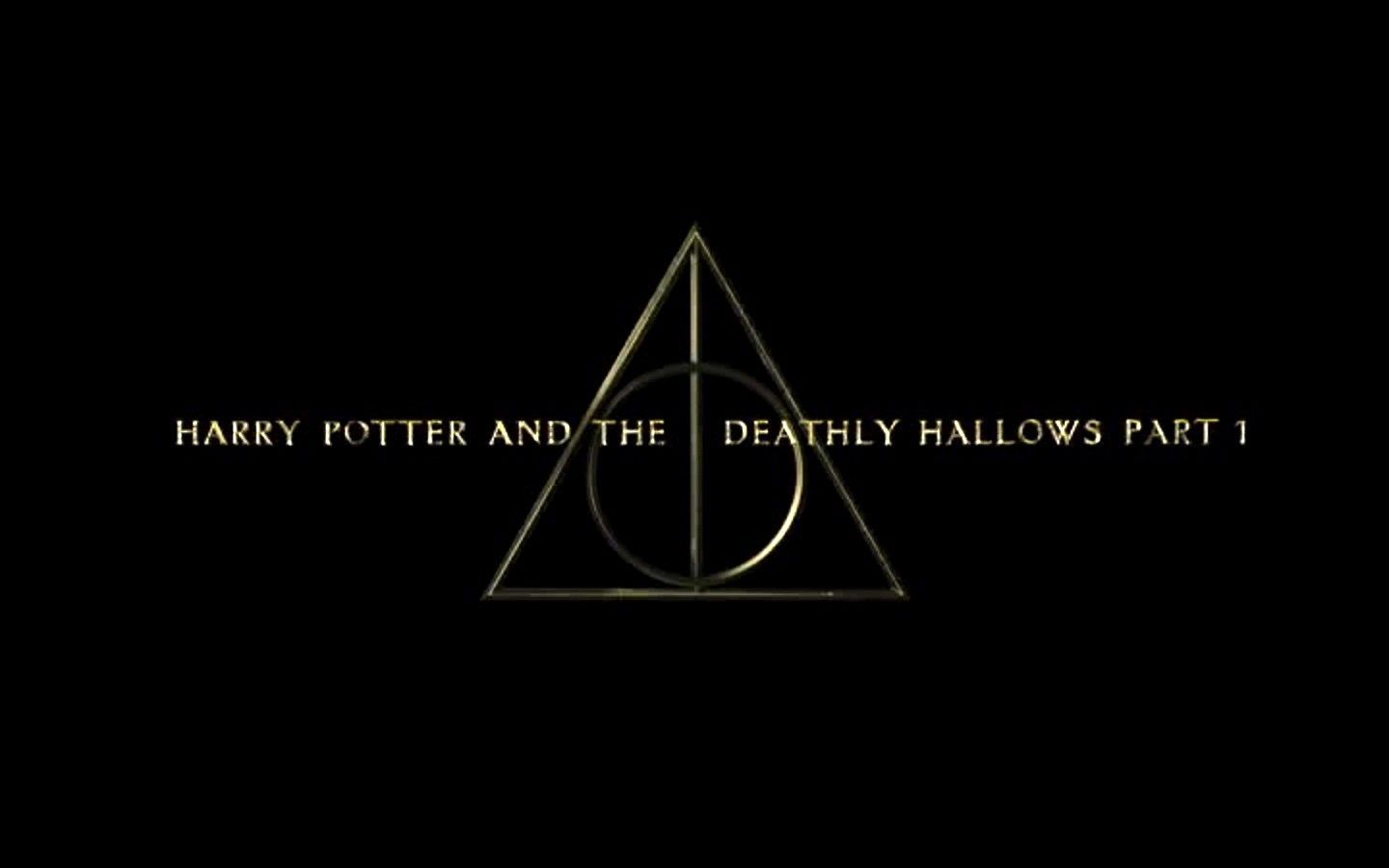 Harry Potter Symbols Black and White Wallpaper