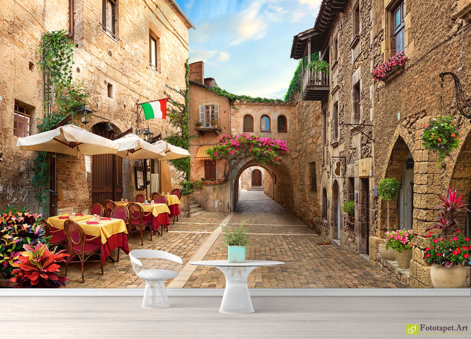 Street of Italy. Wall Mural made to order in the Europe