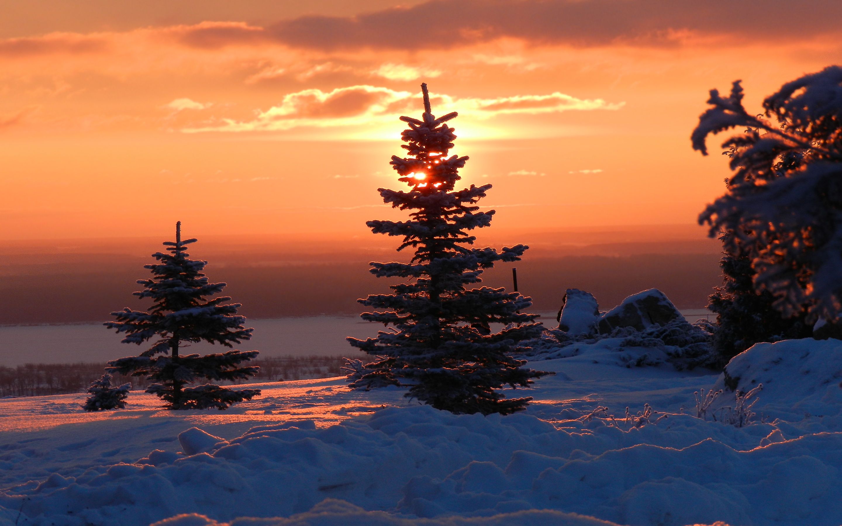 Winter Sunset Desktop Wallpaper, Winter Sunset Background. Cool