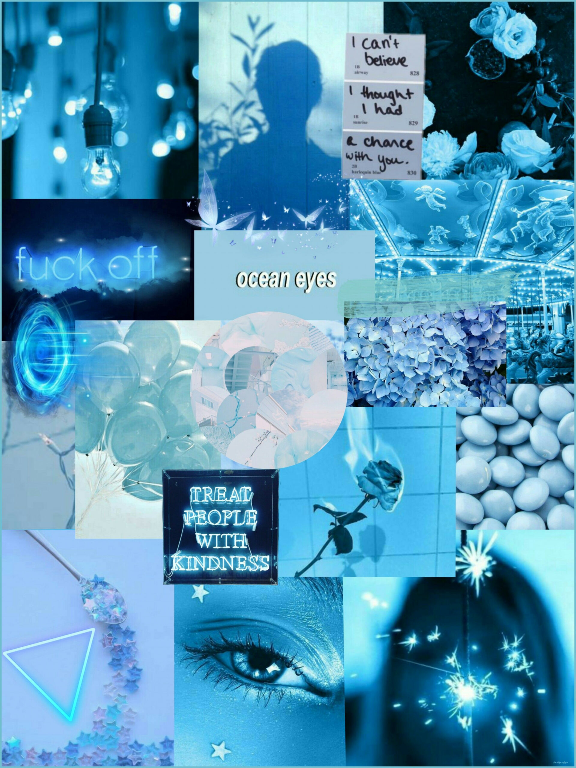 Blue Collage Wallpaper Collage Wallpaper