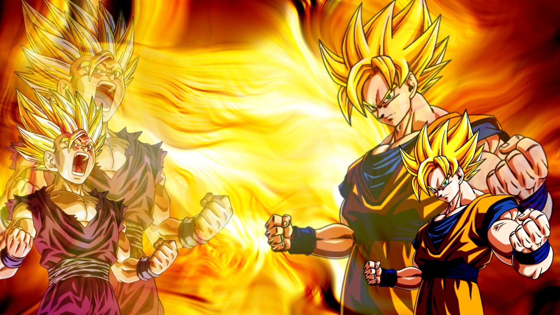 Goku And Gohan Super Saiyan 2