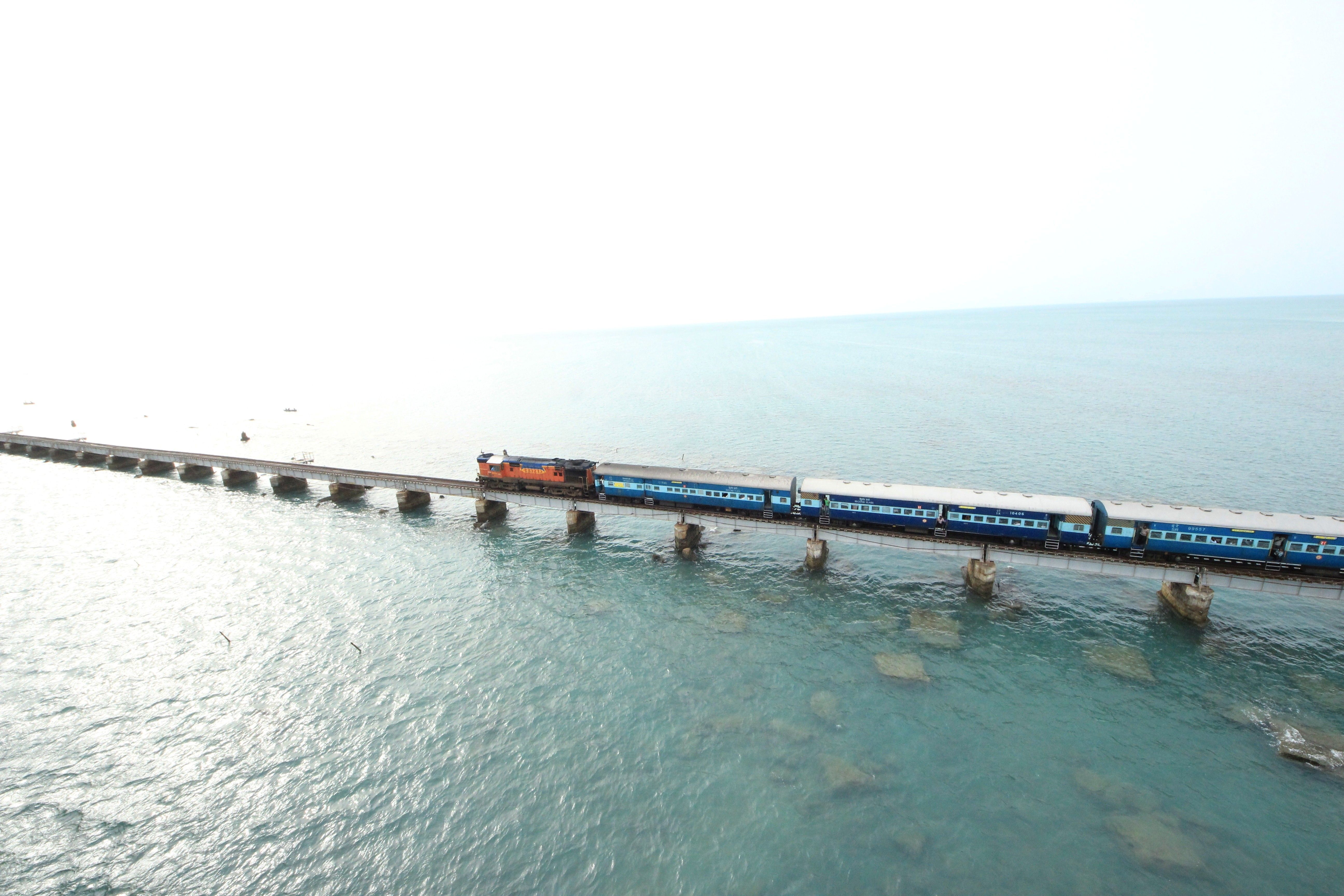 Trains Beautiful Rameshwaram Train Bridge in Sea. Train journey, Train, Travel photography