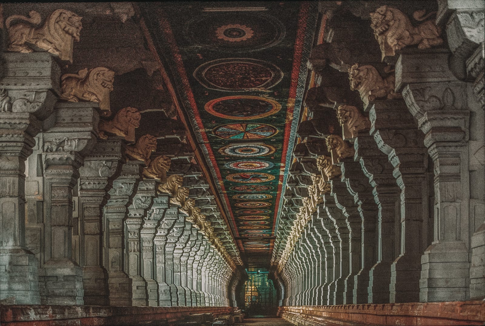 An inner hallway in Rameshwaram Temple, Tamil Nadu, India best designs and art from the internet