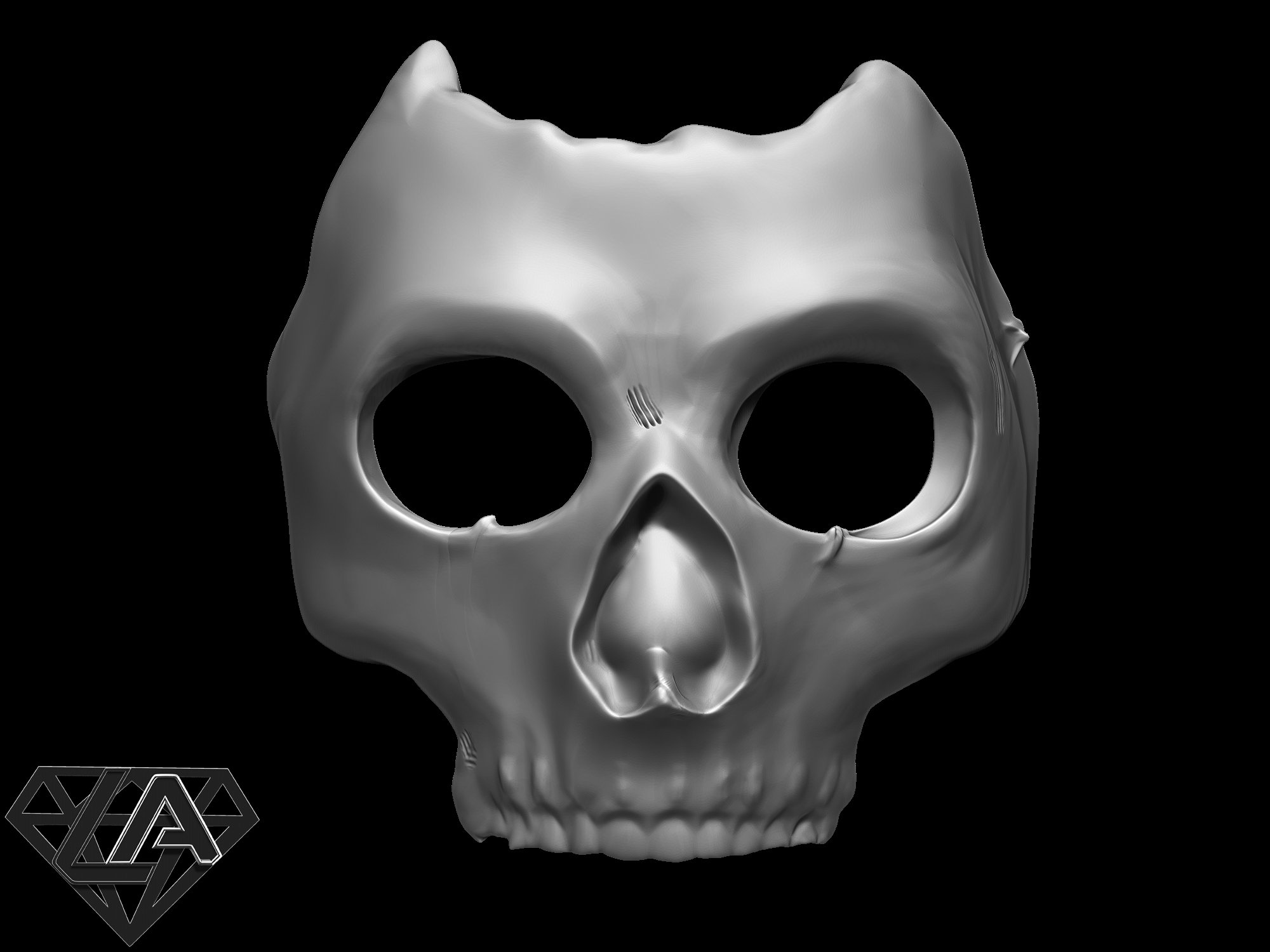 COD MW 2019 Ghost Azrael Mask Ready 3D Model