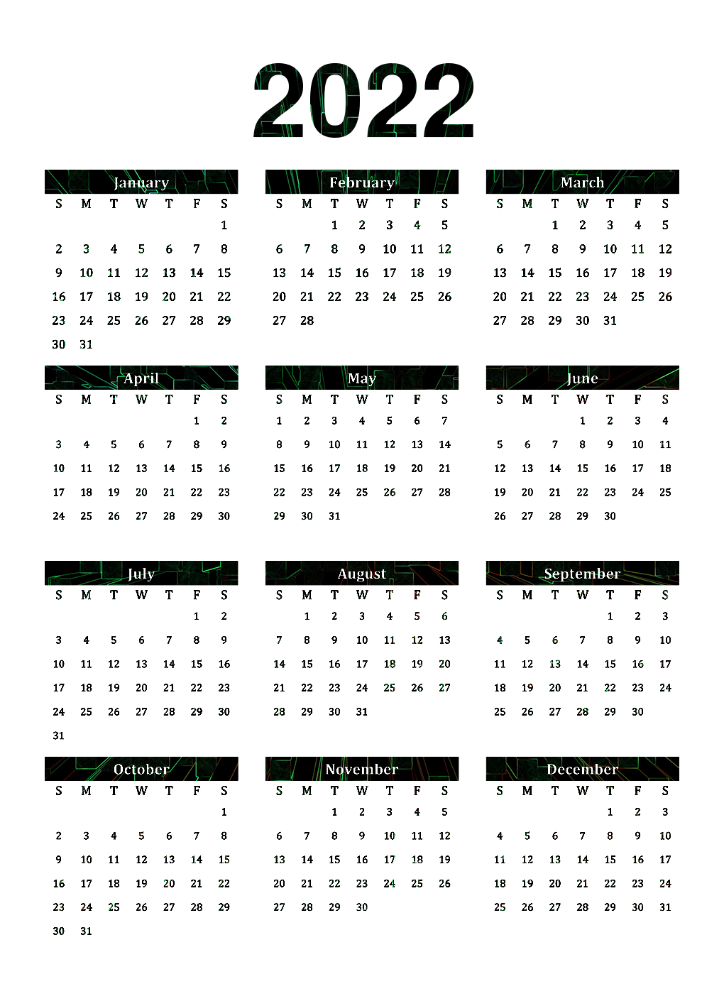 2022 Calendar PNG Image Transparent Background