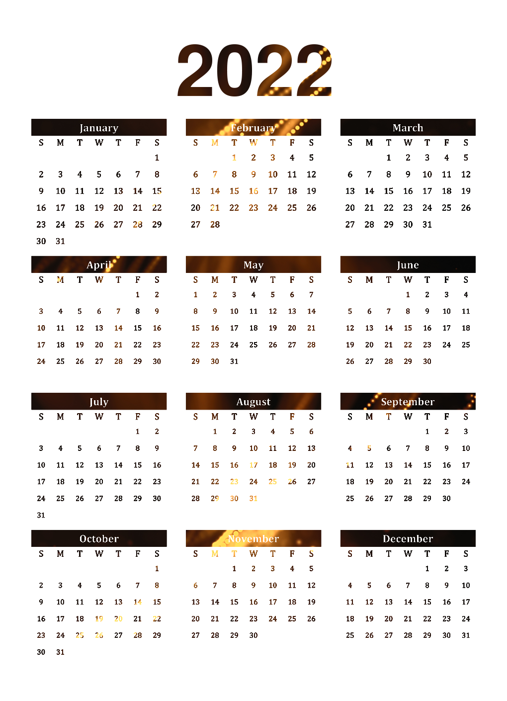 2022 Calendar PNG Transparent Image
