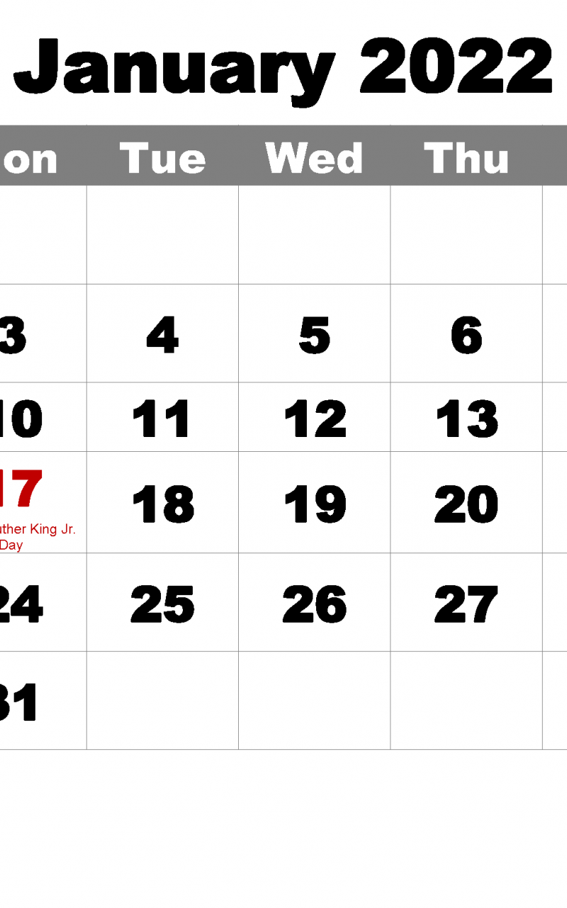 Free download Printable January 2022 Calendar Wallpapers [2339x1654] for your Desktop, Mobile & Tablet