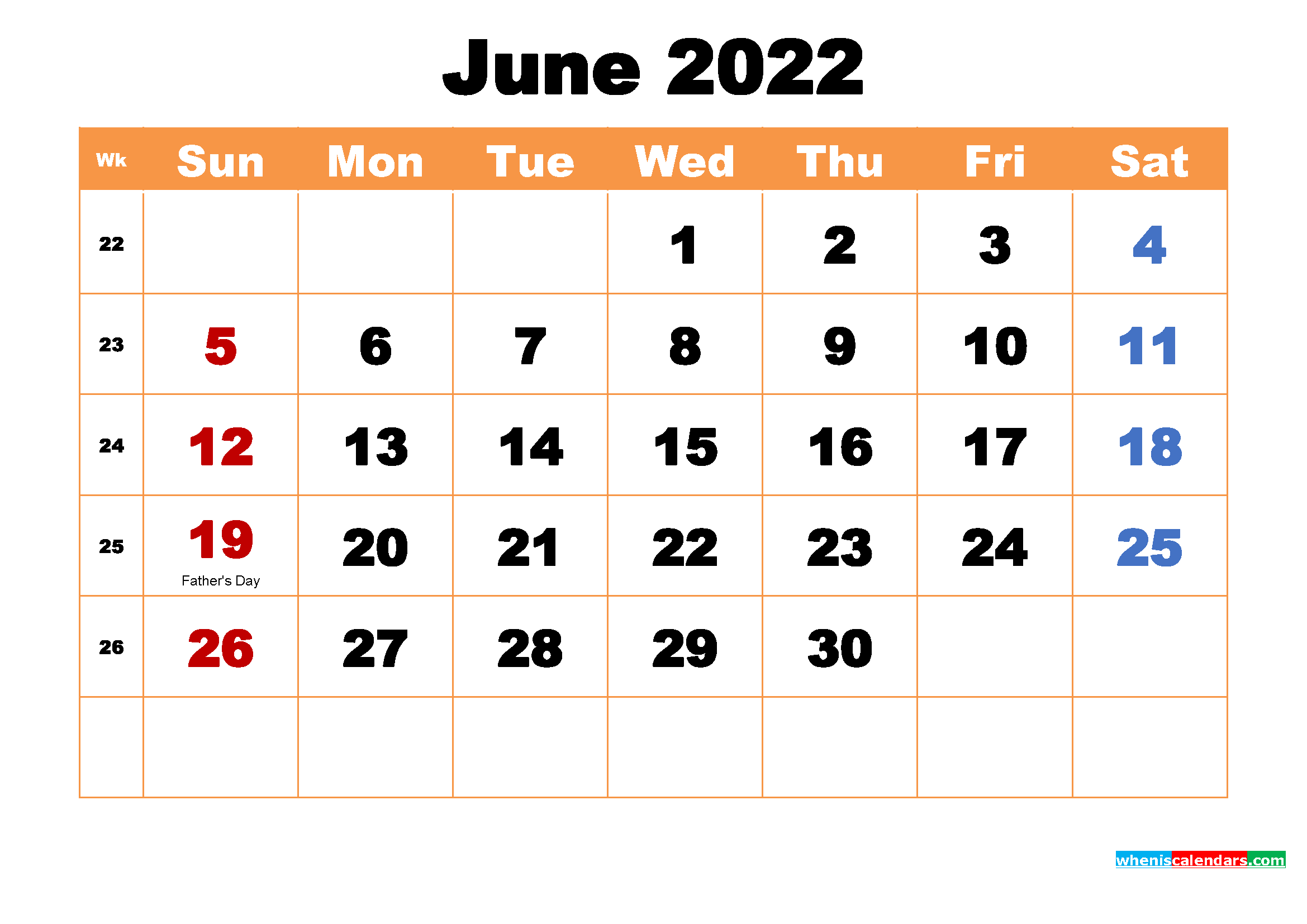 June 2022 Calendar Wallpapers High Resolution