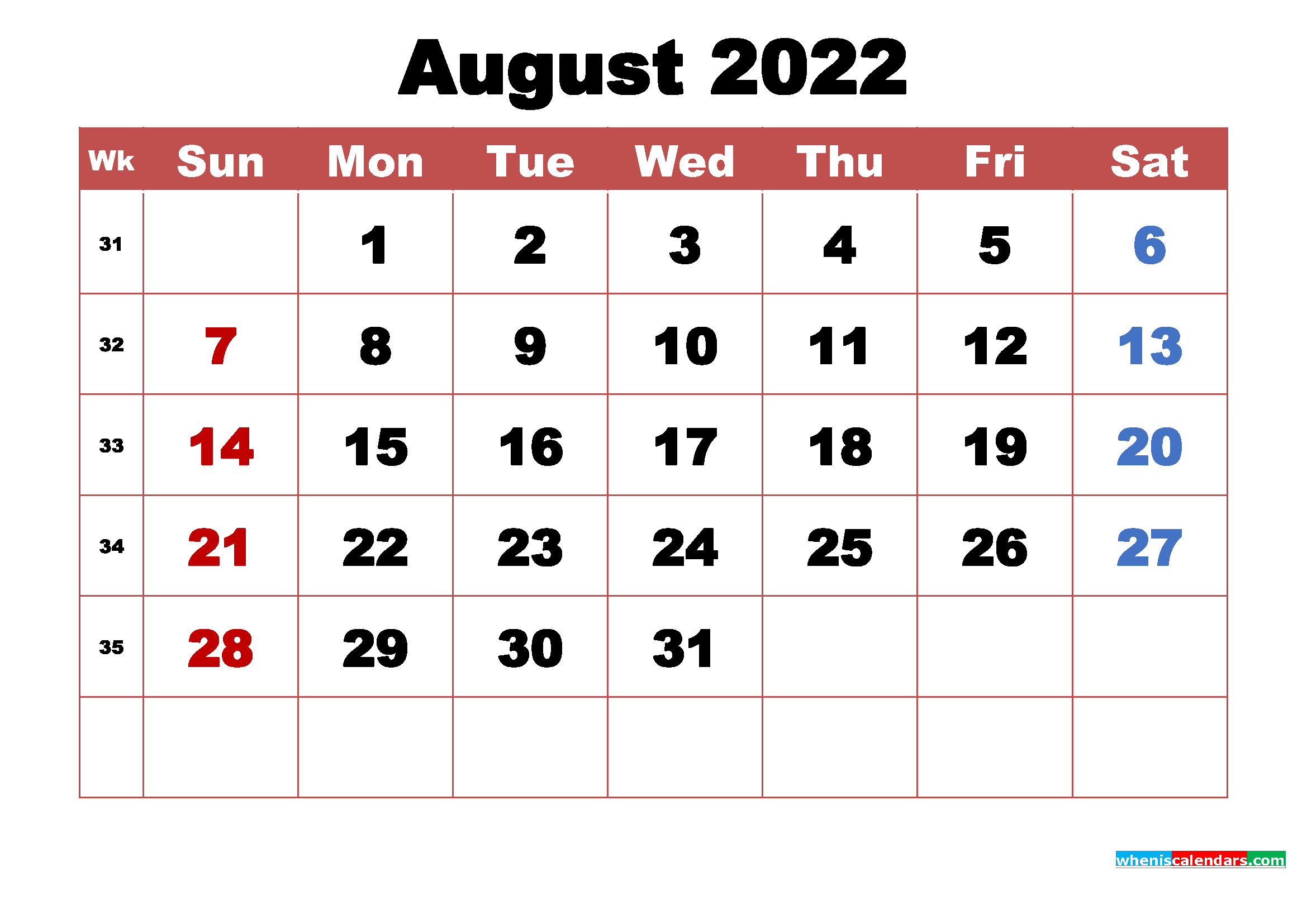 August 2022 Calendar Wallpapers High Resolution