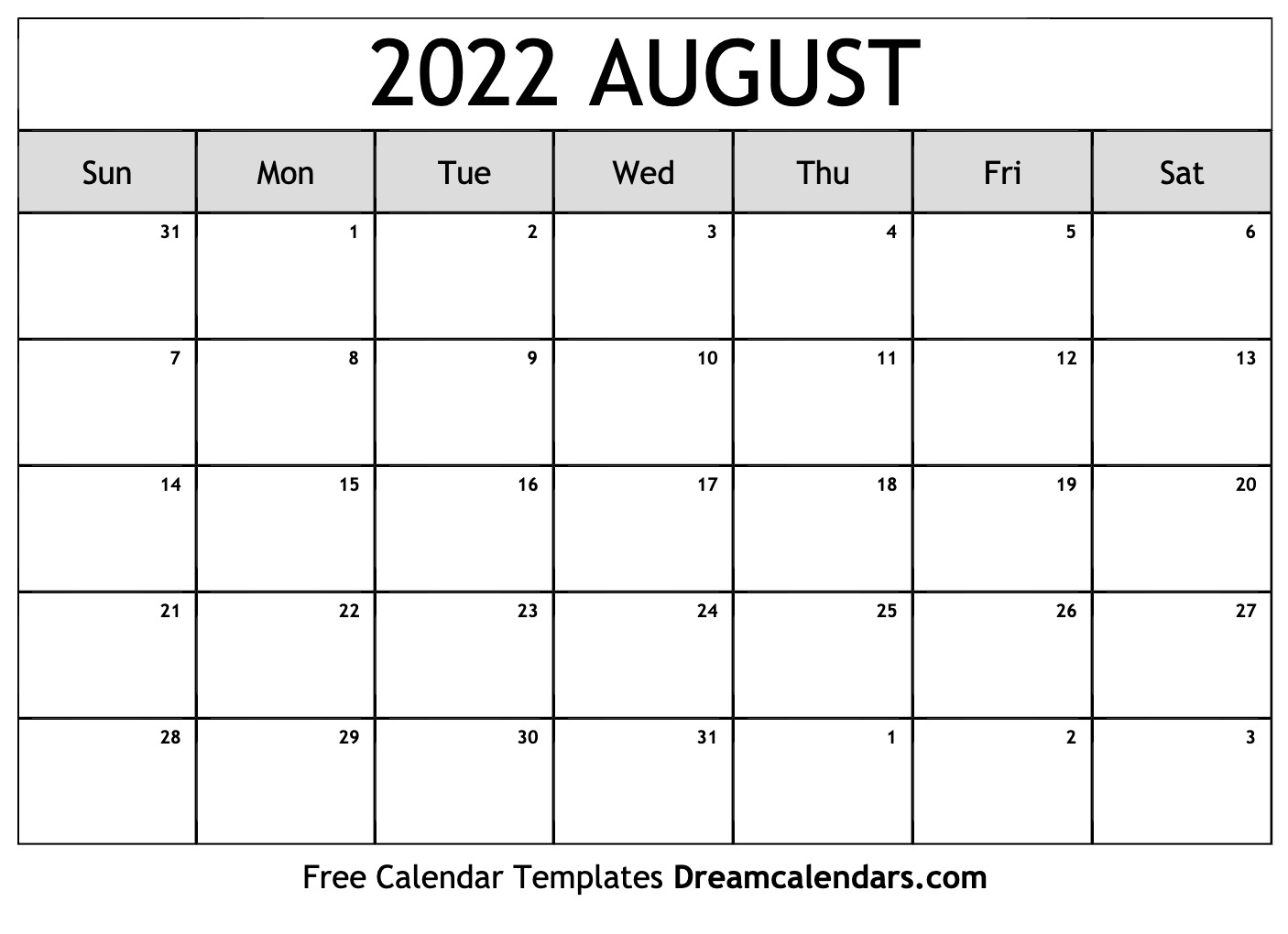 Printable August 2022 Calendar August 2022 Calendar Wallpapers - Wallpaper Cave