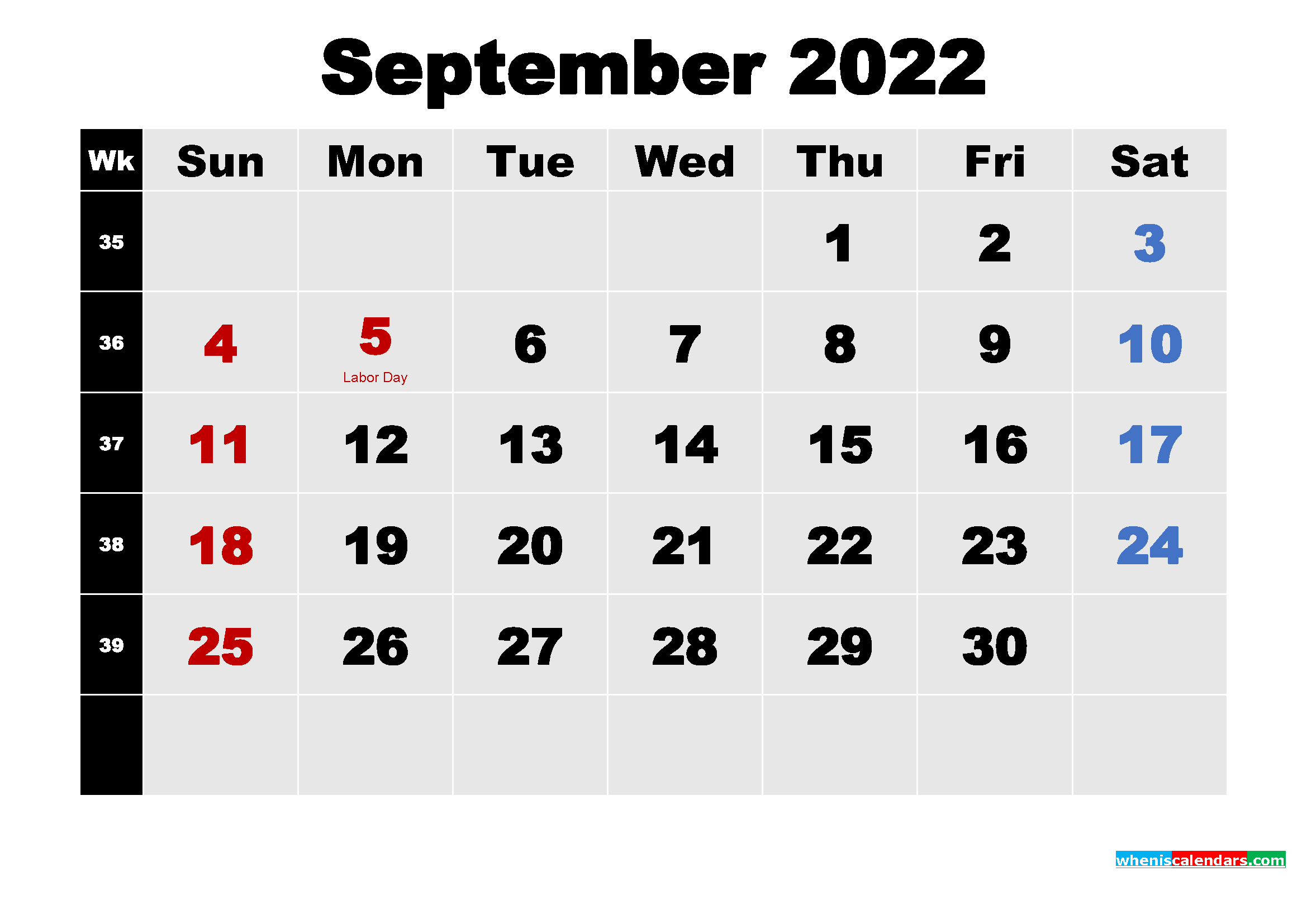 September 2022 Calendar With Holidays Wallpapers