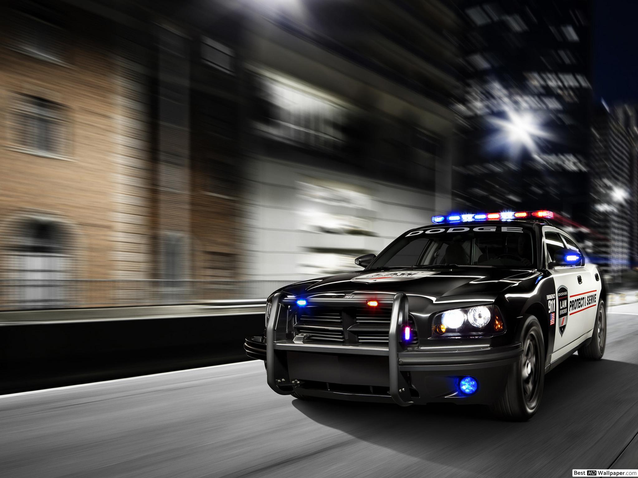 Police Night Mobile HD wallpaper download