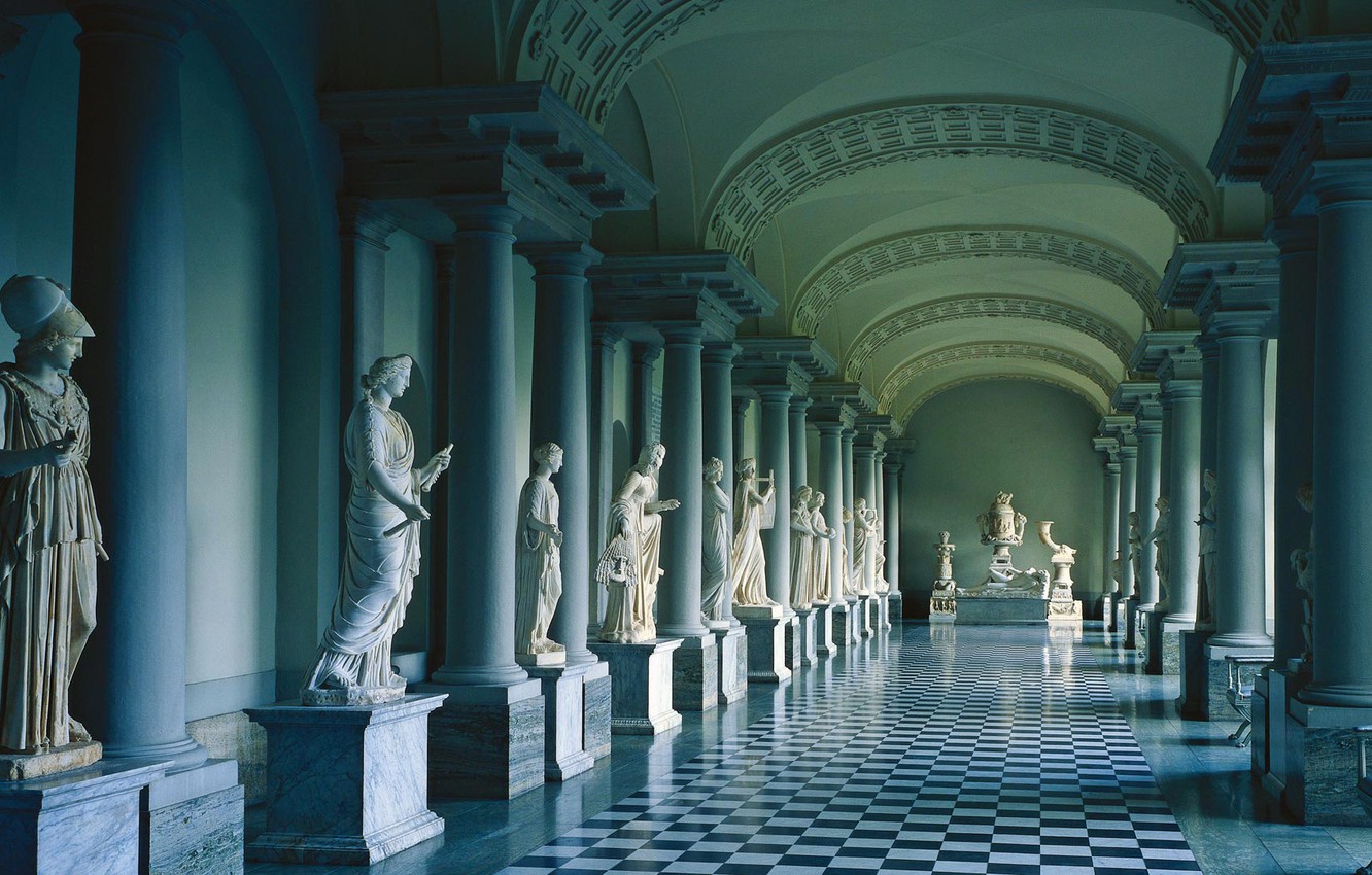 Wallpaper sculpture, Stockholm, Sweden, column, Royal Palace, the Museum of antiquities of Gustav III image for desktop, section интерьер