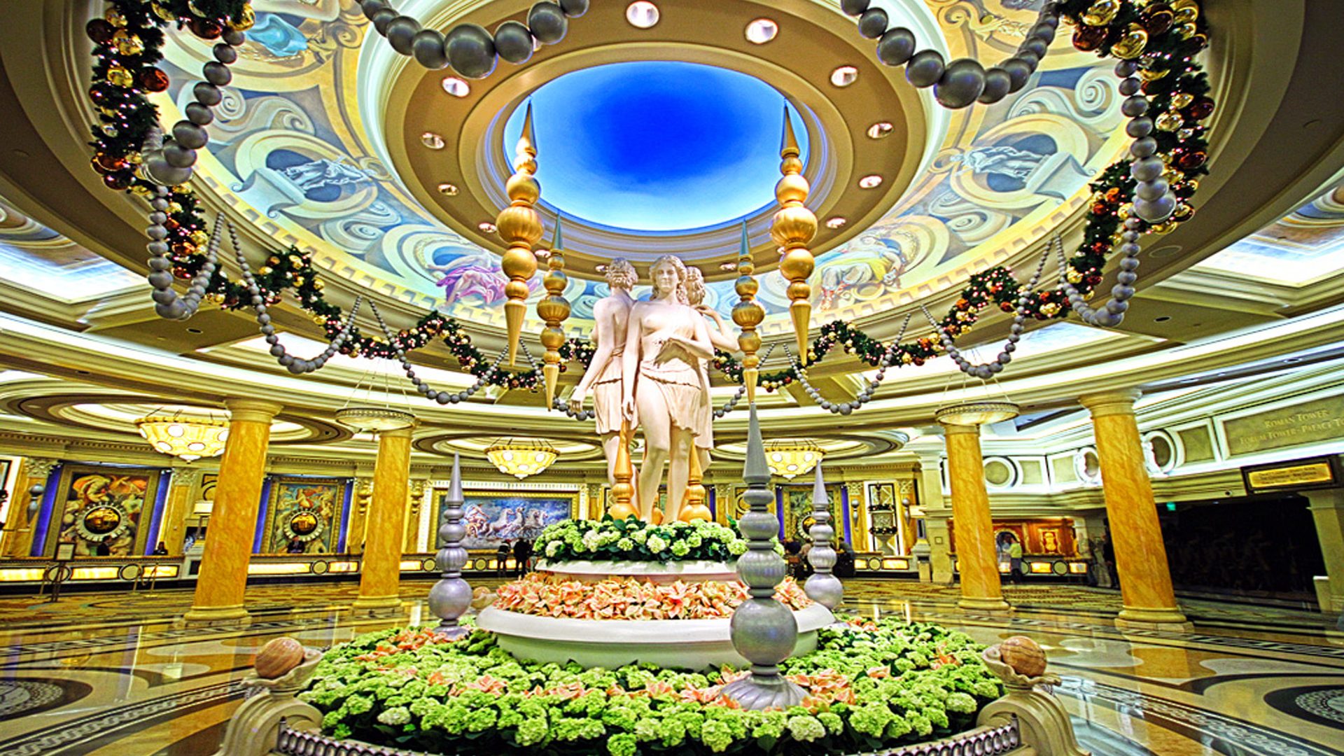 Caesars Palace Interior Decoration Decorative Sculptures Mosaics Download Wallpaper For PC Tablet And Mobile 1920x1200, Wallpaper13.com