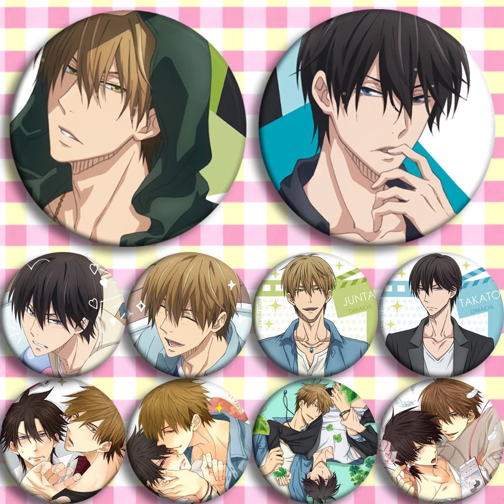 1pc 58mm Dakaretai Otoko 1 i ni Odosarete Imasu badge AZUMAYA SAIJYO Badges Brooch. Brooches