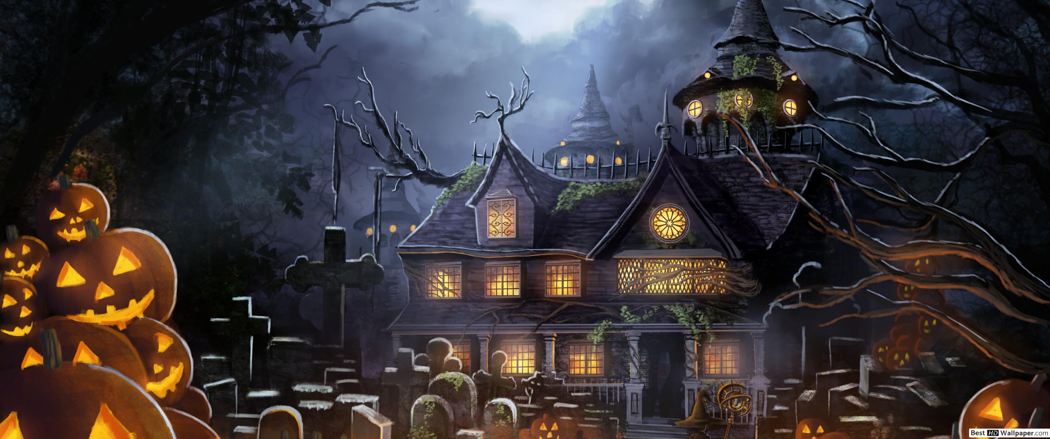 Halloween House HD wallpaper download