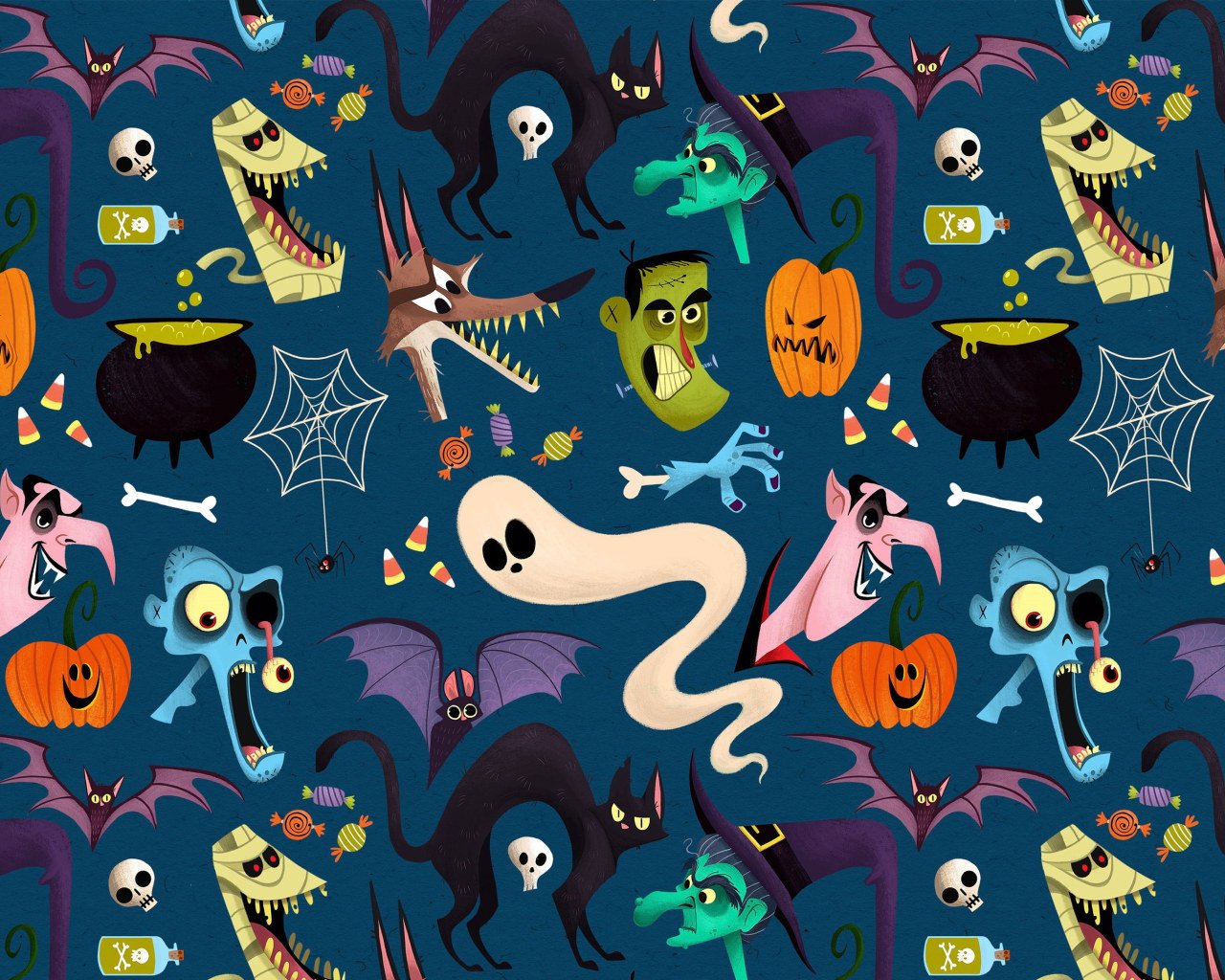 Pattern halloween wallpaper, funny, ghost, graphics • Wallpaper For You HD Wallpaper For Desktop & Mobile