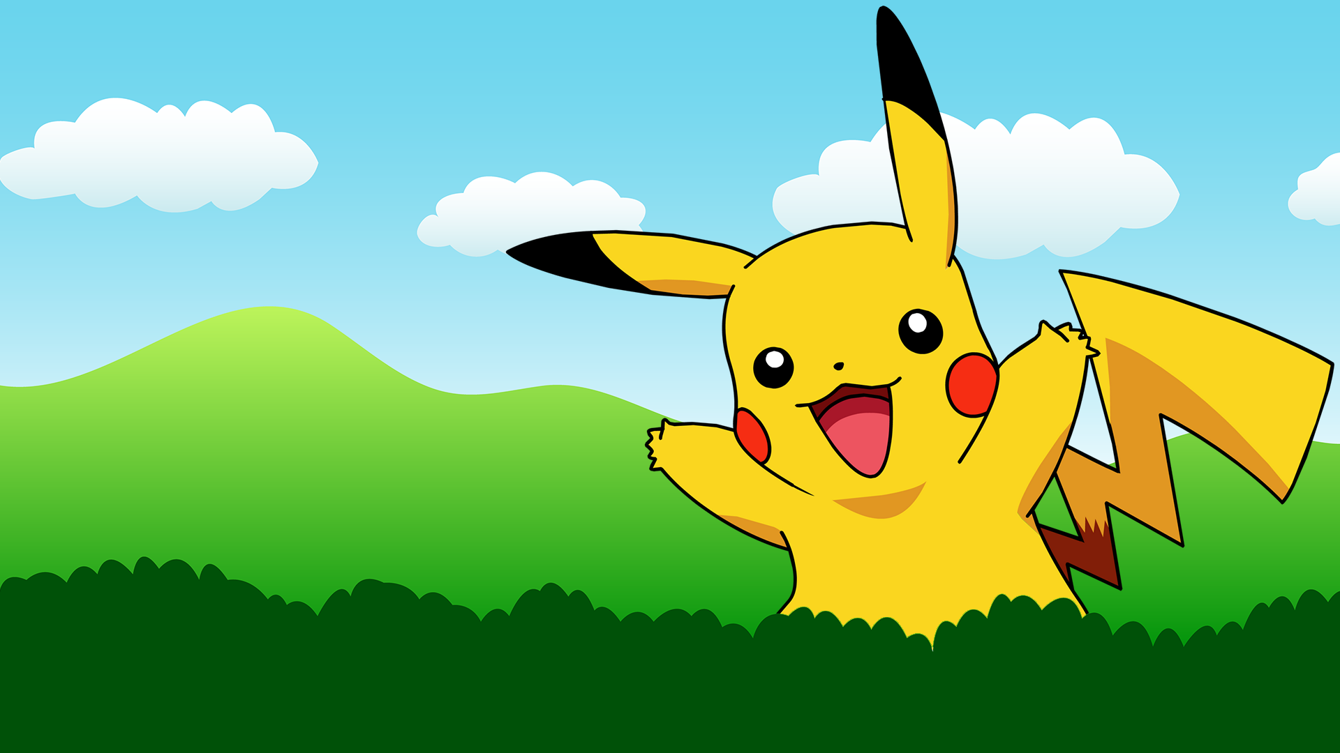 Cute Pikachu Wallpaper 64928 1920x1080px