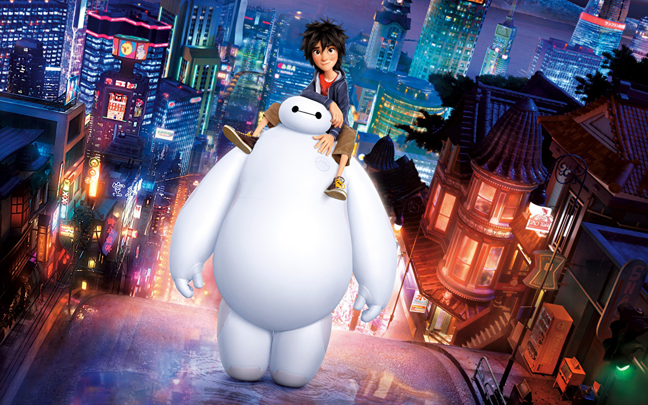 Picture robots Big Hero 6, Hiro Hamada, Baymax Cartoons