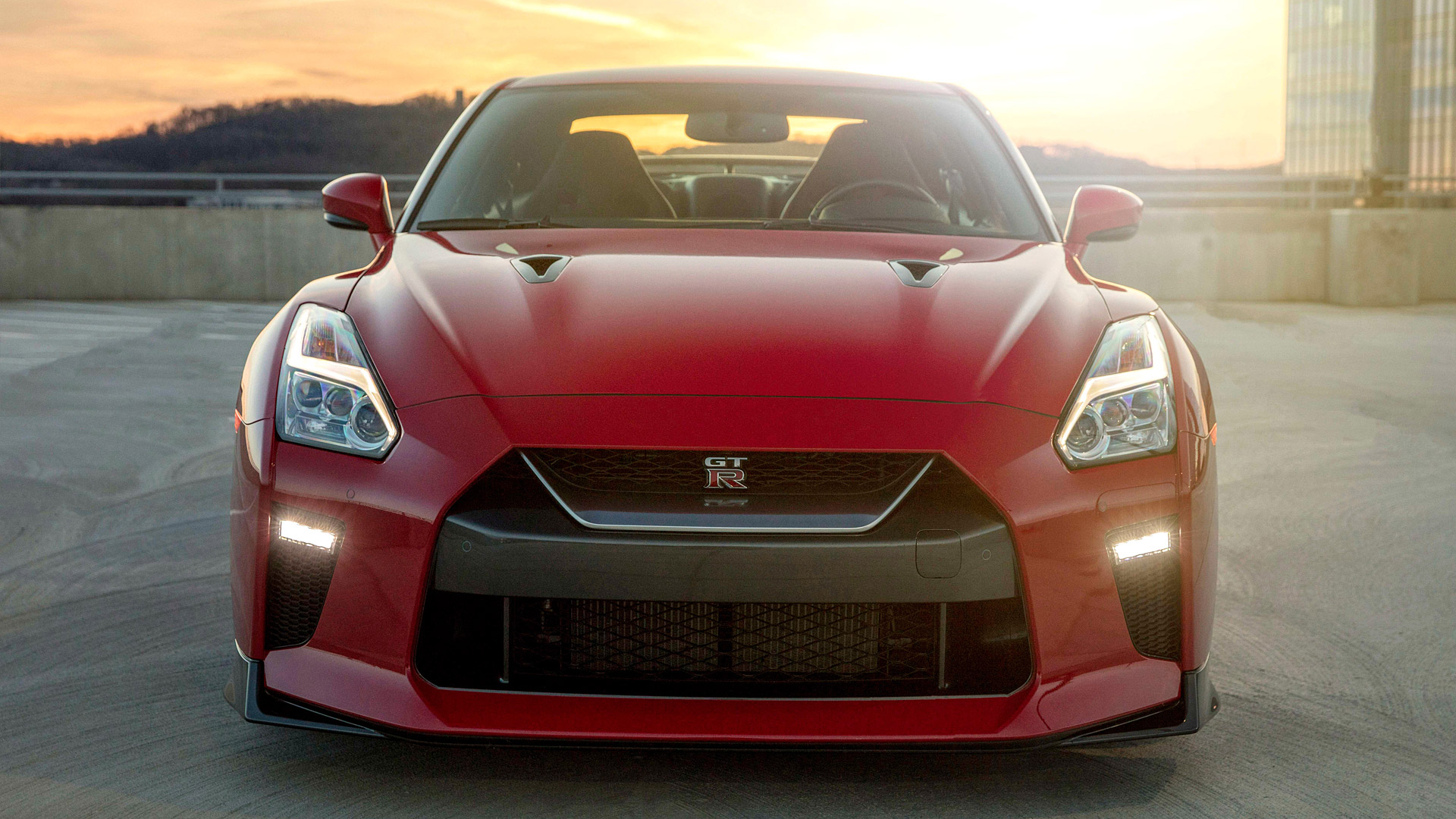 Red Nissan GTR Front View Wallpaper 71687 1920x1080px