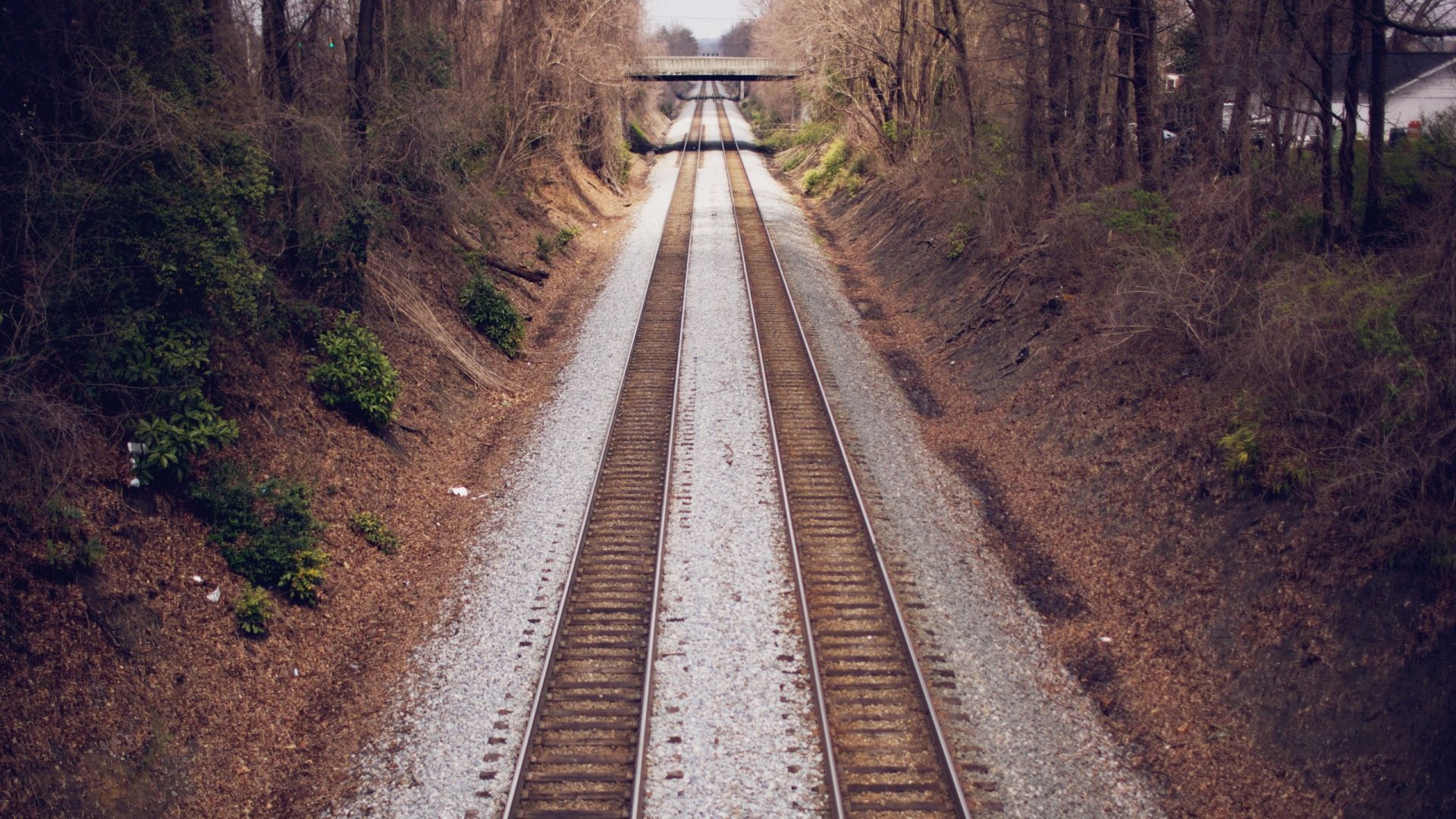 Download Wallpaper 1920x1080 Railroad, Autumn, Trees Full HD 1080p HD Background. Railroad, Background, Nature wallpaper