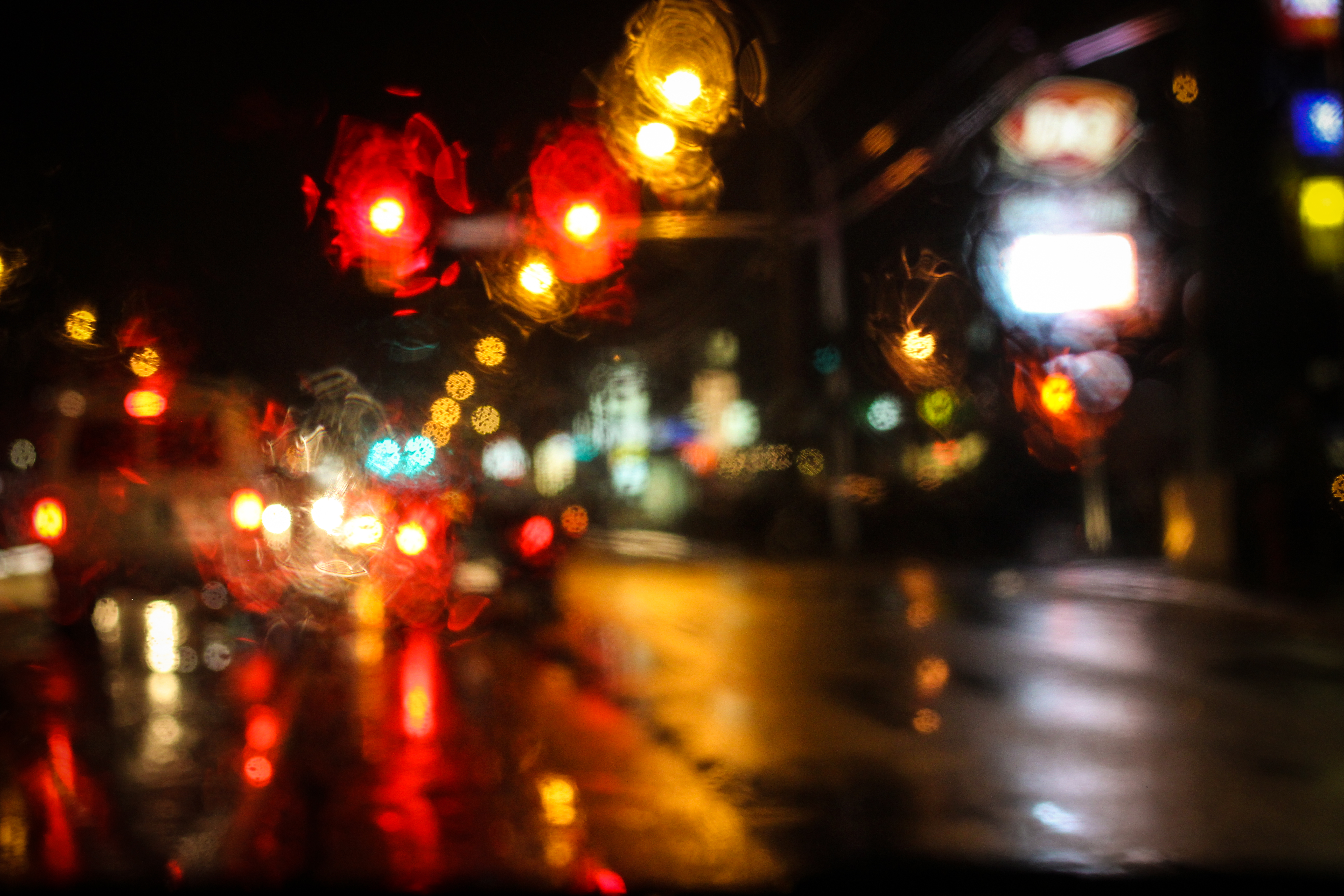 Wallpaper, colorful, street, night, abstract, road, evening, Christmas, bokeh, christmas lights, bright, light, color, lighting, colour, darkness, christmas decoration 5184x3456