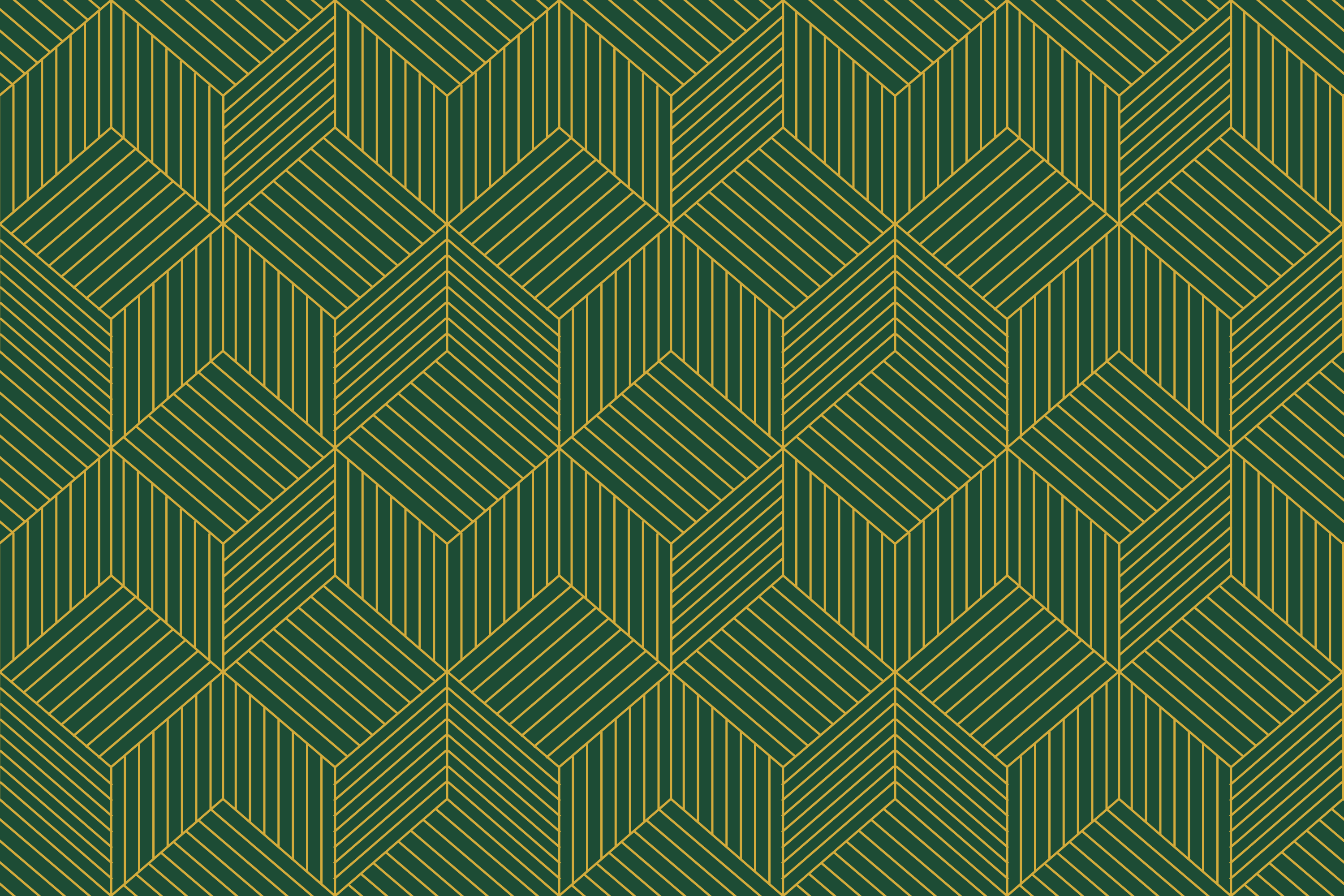 Gold green geometric lines wallpaper seamless backdrop