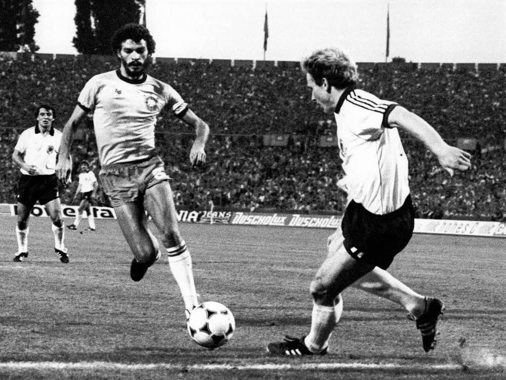 NAKED FOOTBALL Heinz Rummenigge ® Of West Germany In Action