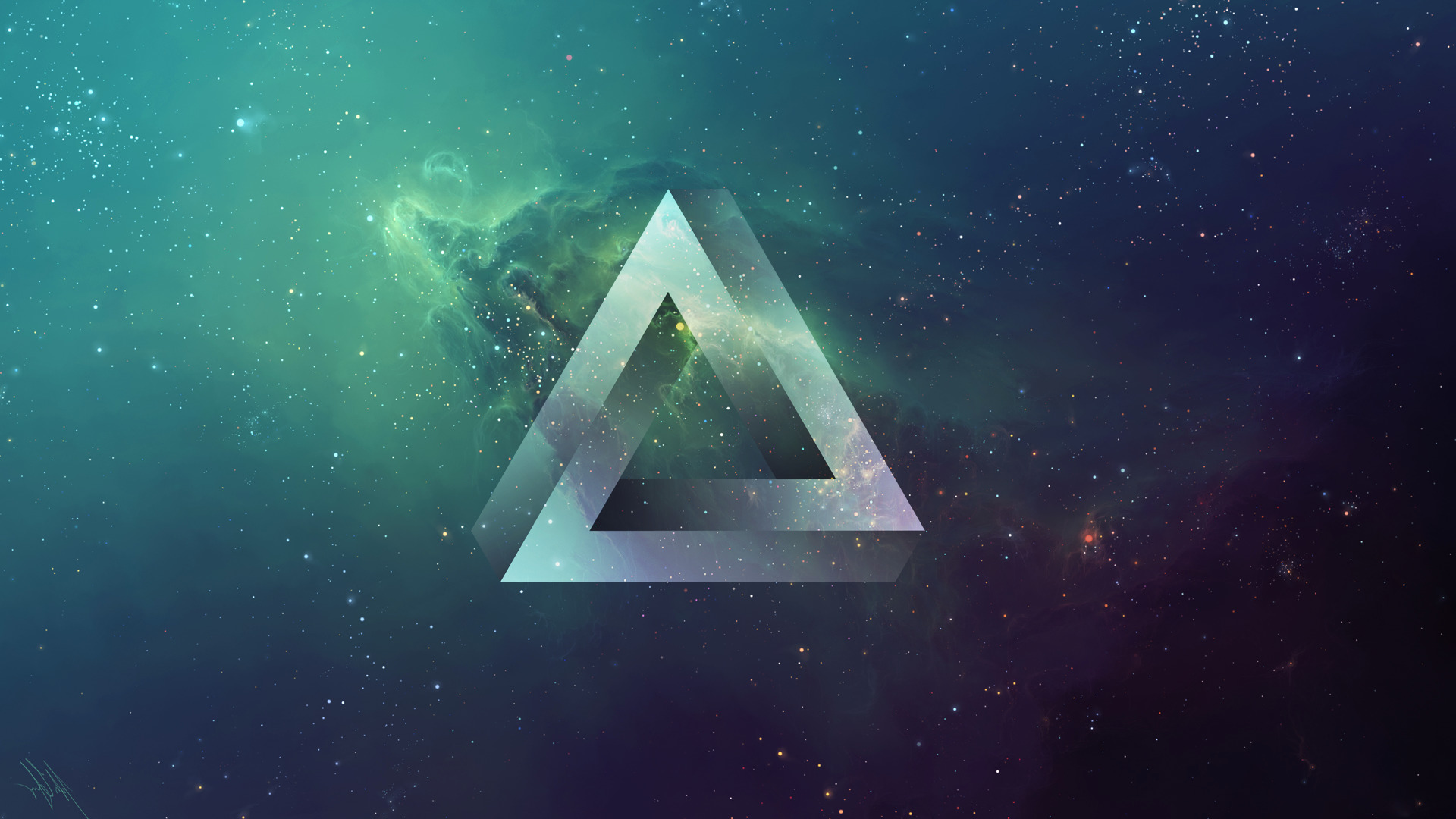 triangle, Space, TylerCreatesWorlds, Penrose Triangle Wallpaper HD / Desktop and Mobile Background