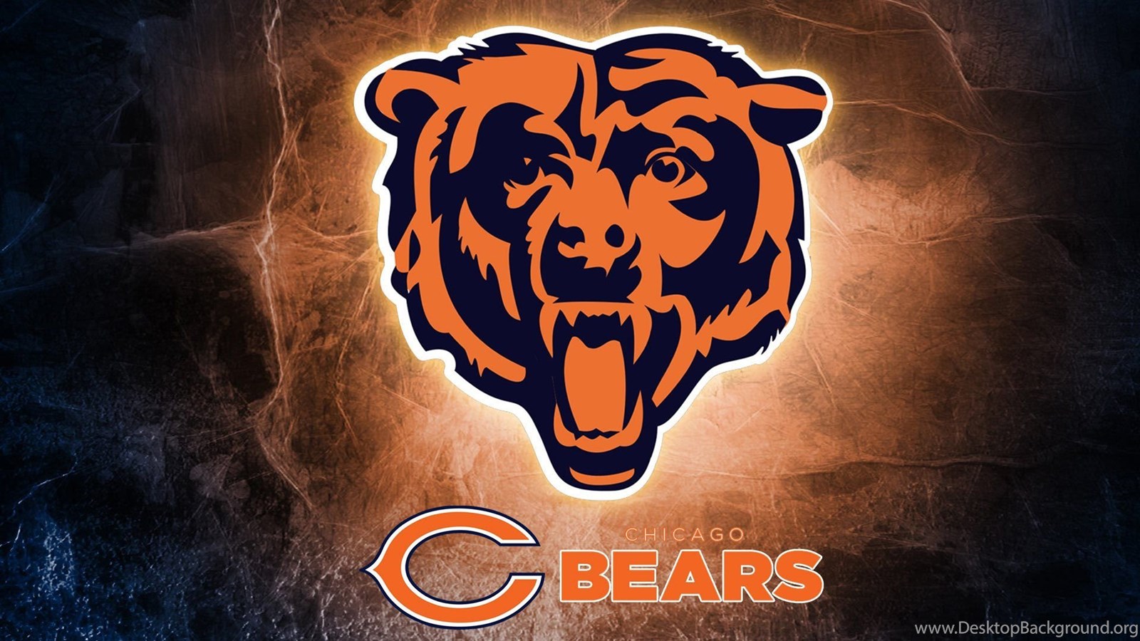 Download Chicago Bears Logo HD 1080p Wallpaper Screen Size 1920X1080 Desktop Background