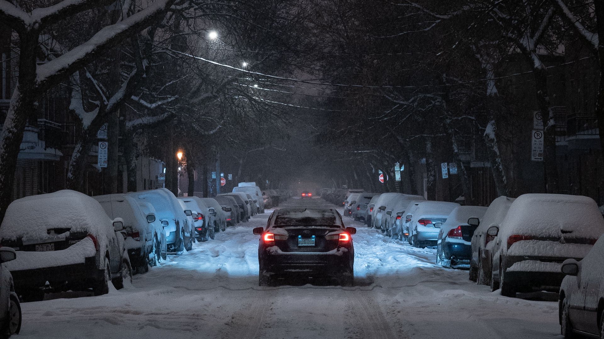 Winter, Street, Car HD Wallpaper Free Download