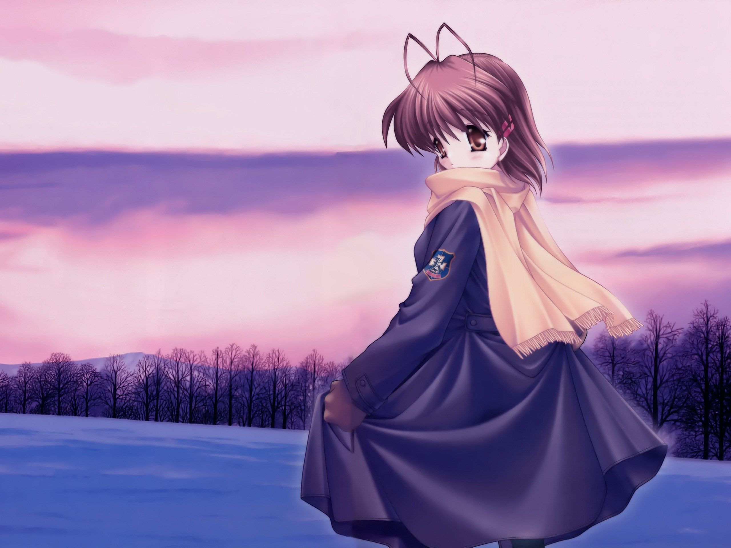 Sunset Winter Anime Wallpapers - Wallpaper Cave