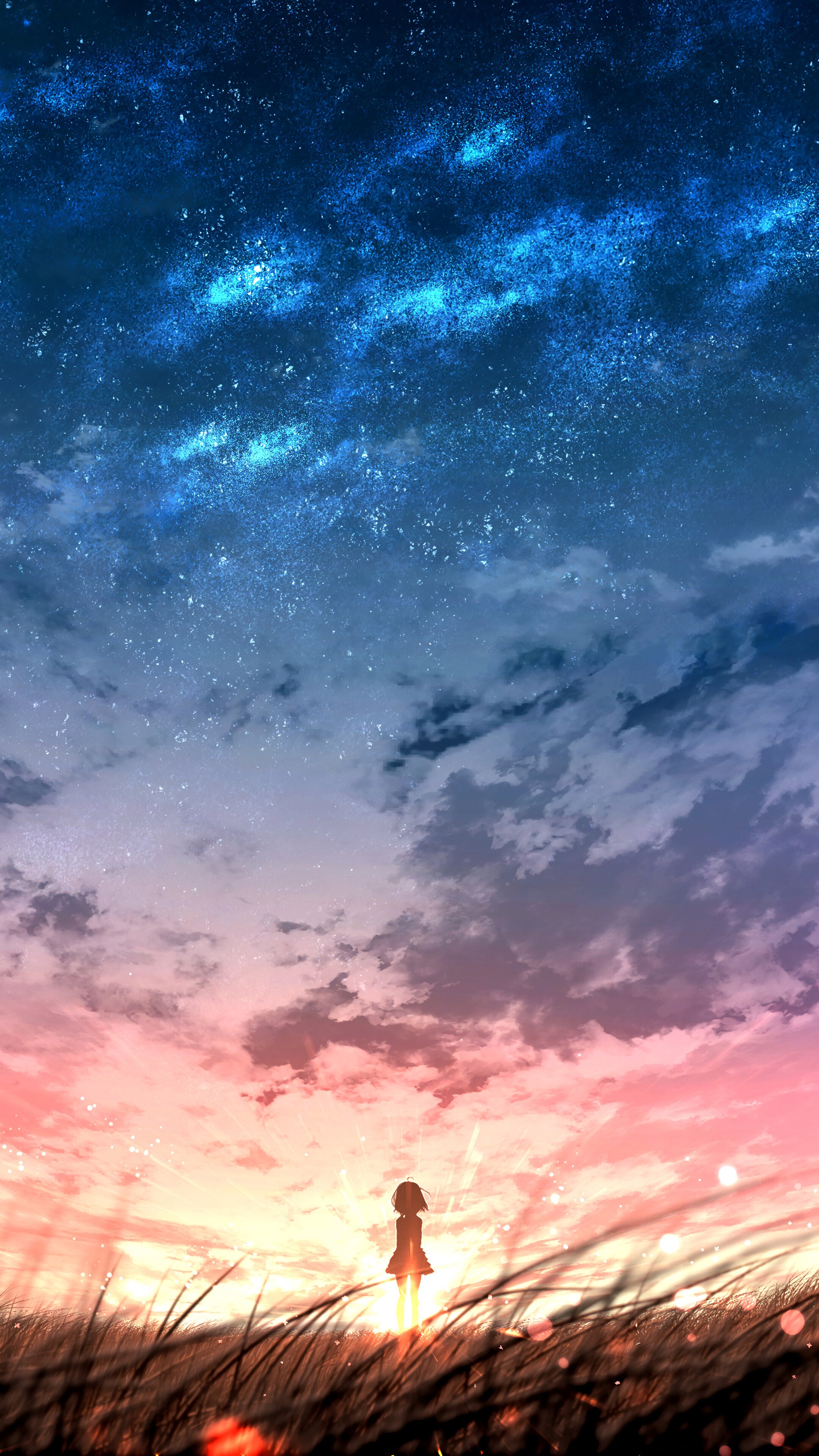 Anime, Sky, Scenery, Sunrise, 4K phone HD Wallpaper, Image, Background, Photo and Picture. Mocah HD Wallpaper