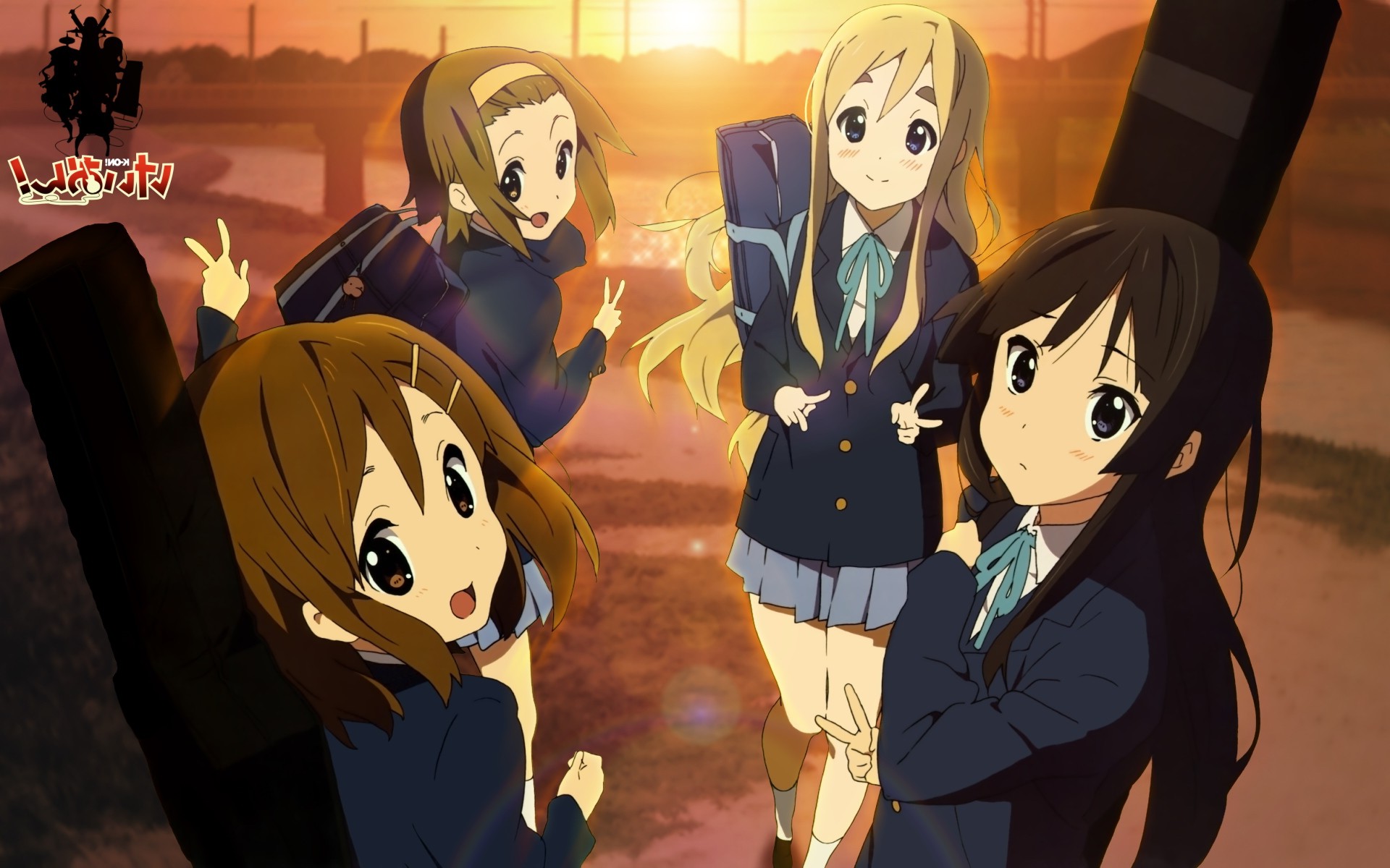 K ON!, Anime Girls, Akiyama Mio, Tainaka Ritsu, Kotobuki Tsumugi, Hirasawa Yui Wallpaper HD / Desktop and Mobile Background
