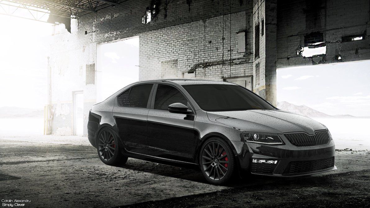 Black Skoda Octavia RS HD Wallpaper. Skoda octavia rs, Skoda octavia, Skoda