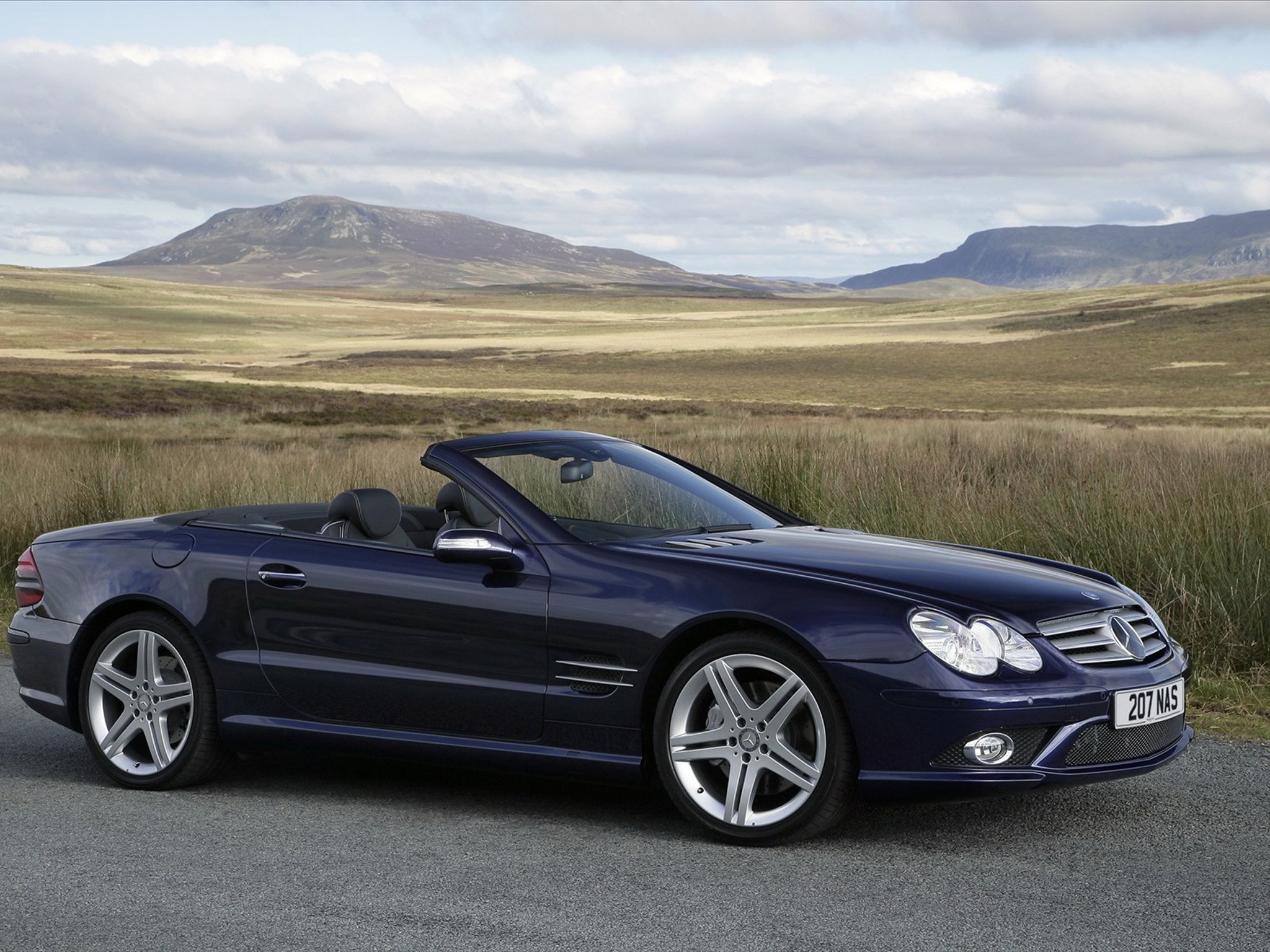 2005 08 Mercedes Benz S L 500 Sports Package UK Spec (R230) Sl500 Convertible T Wallpaperx1536