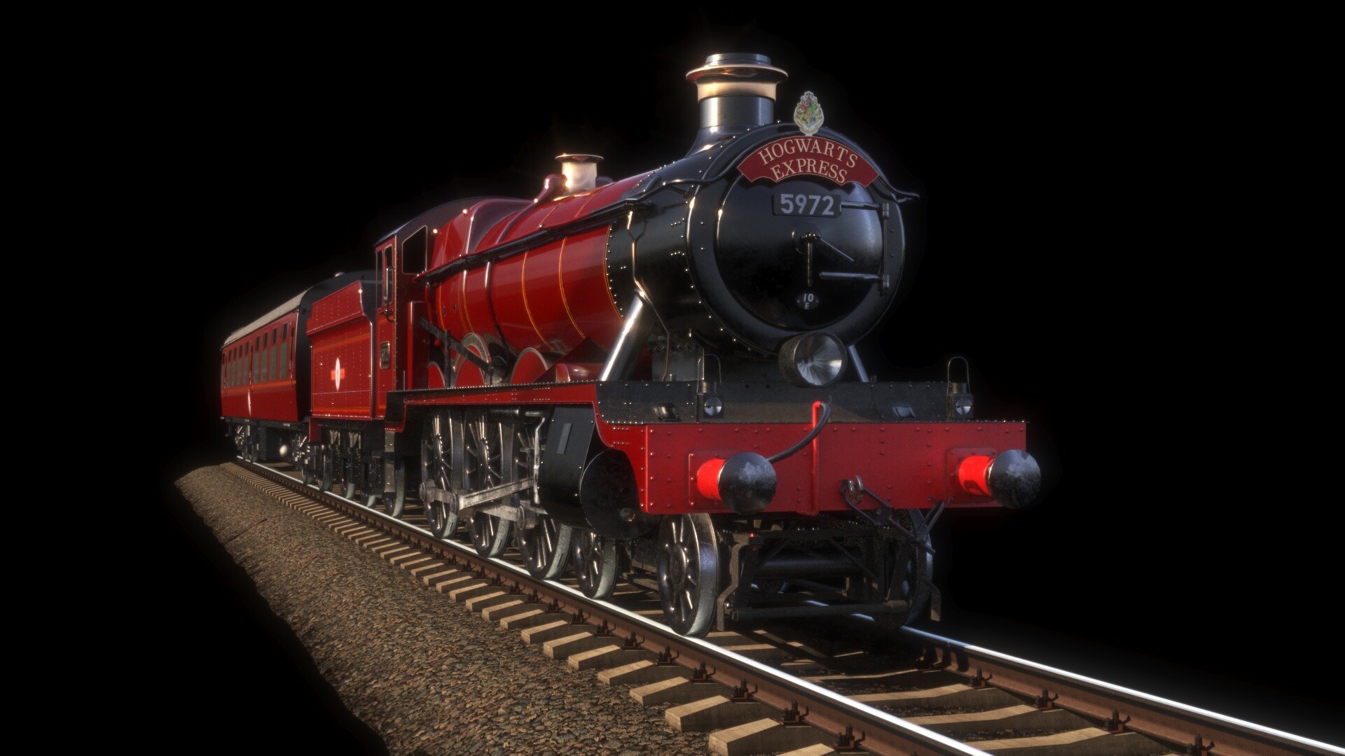 Hogwarts Express GWR 4900 Hall Class 3D model, Tim Samedov