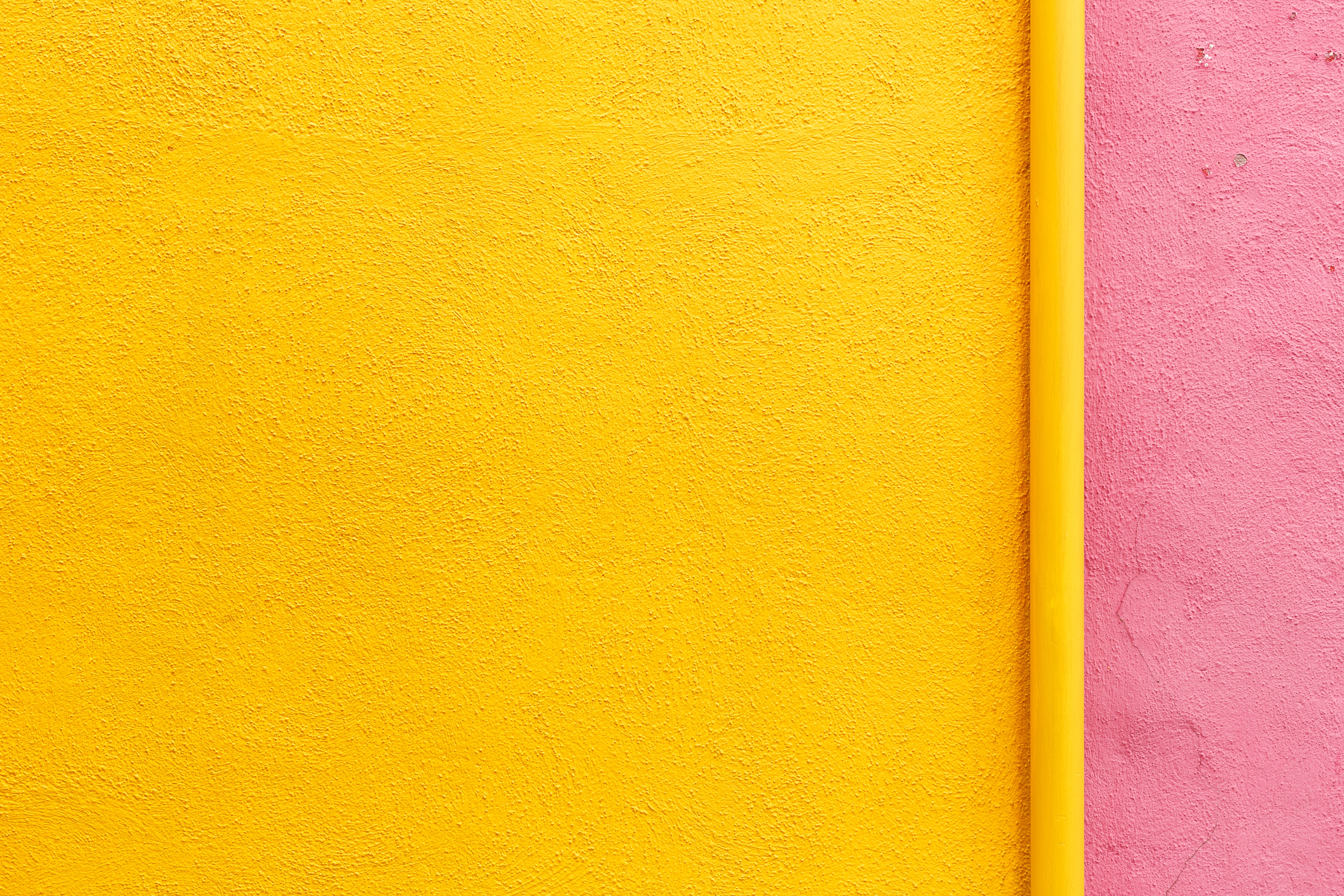 4500x3000 #inspiration, #painted, #pink, #simple, #bright, #background, #wall, #minimalism, #colourful, #detail, #texture, #Creative Commons image, #concrete, #yellow, #color, #colour. Mocah HD Wallpaper