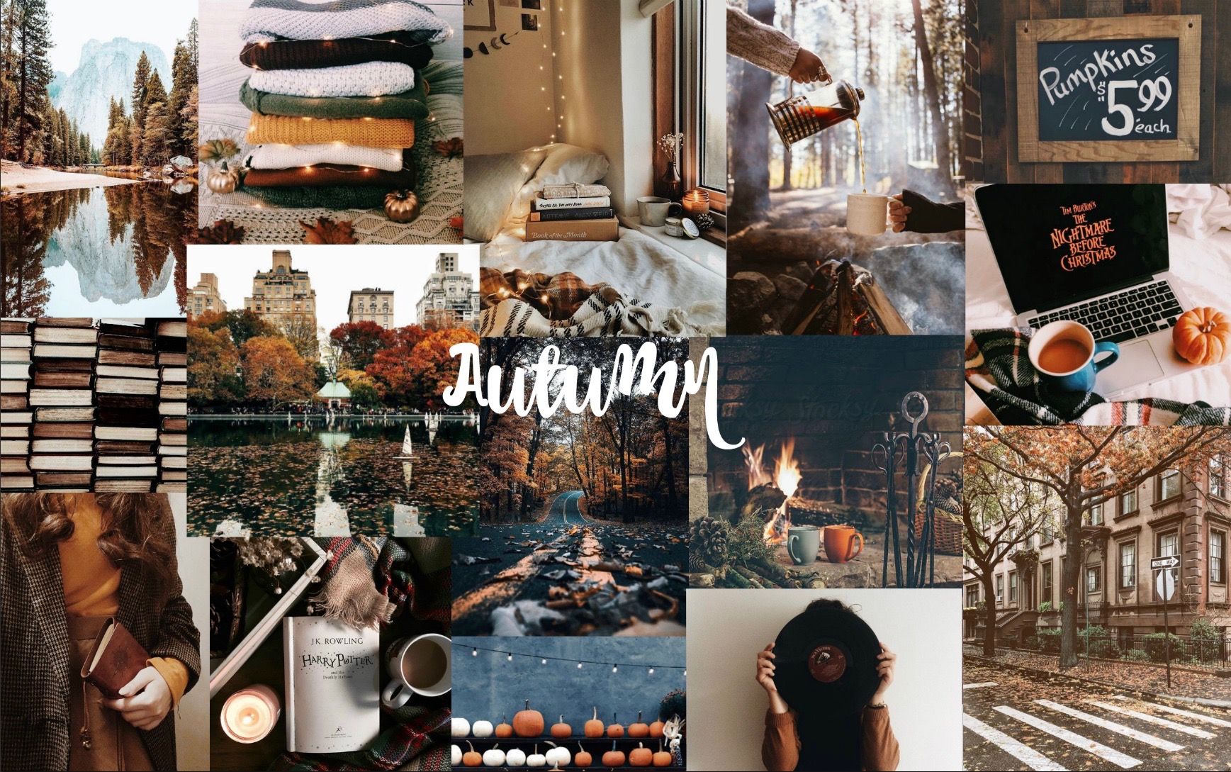 Autumn Collage Laptop Wallpaper