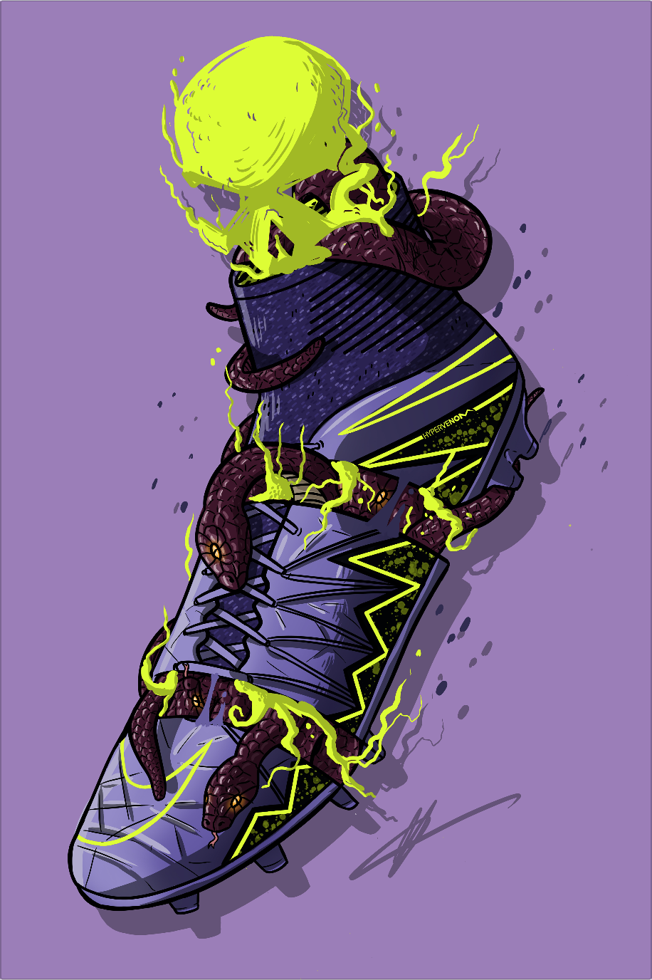 Football Art Hypervenom Phantom 2 Electro Flare. Soccer art, Sneaker art, Nike art