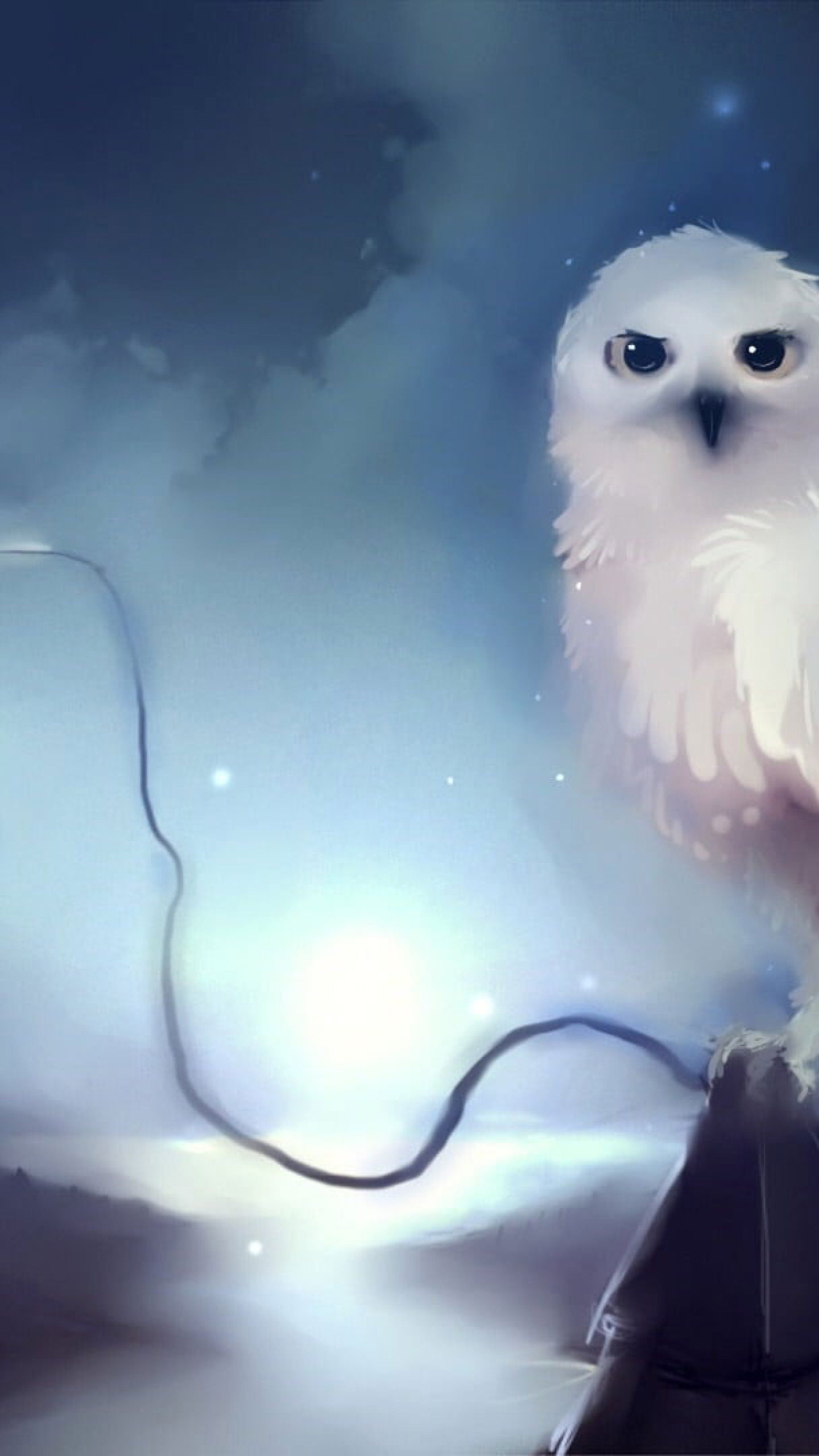 Wallpaper White Owl, Harry Potter, Hedwig, Stars • Wallpaper For You HD Wallpaper For Desktop & Mobile