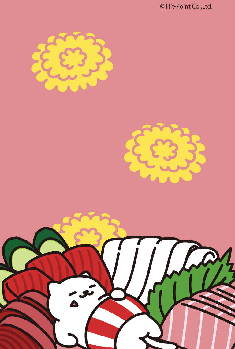 Neko atsume phone wallpaper cat sushi. Neko atsume wallpaper, Neko atsume, Neko