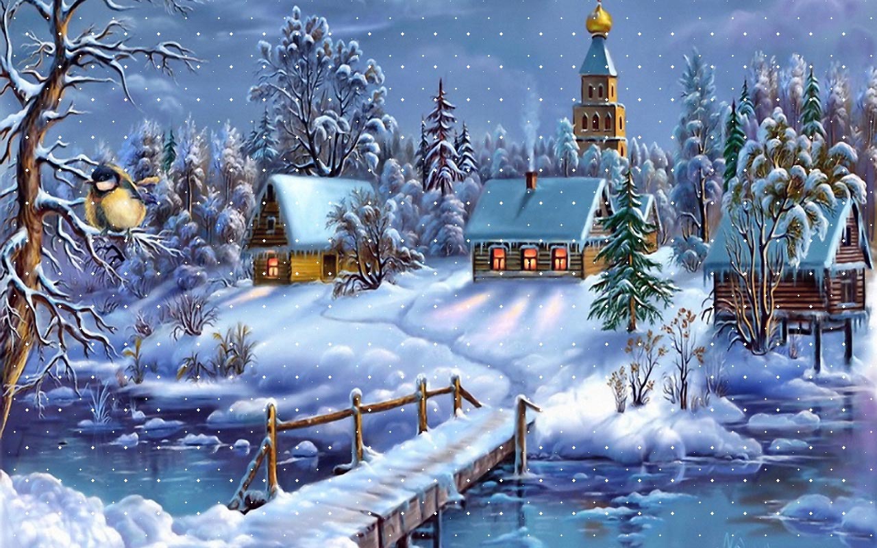 Winter Dreamland Wallpaper Cartoons Anime Animated Wallpaper in jpg format for free download